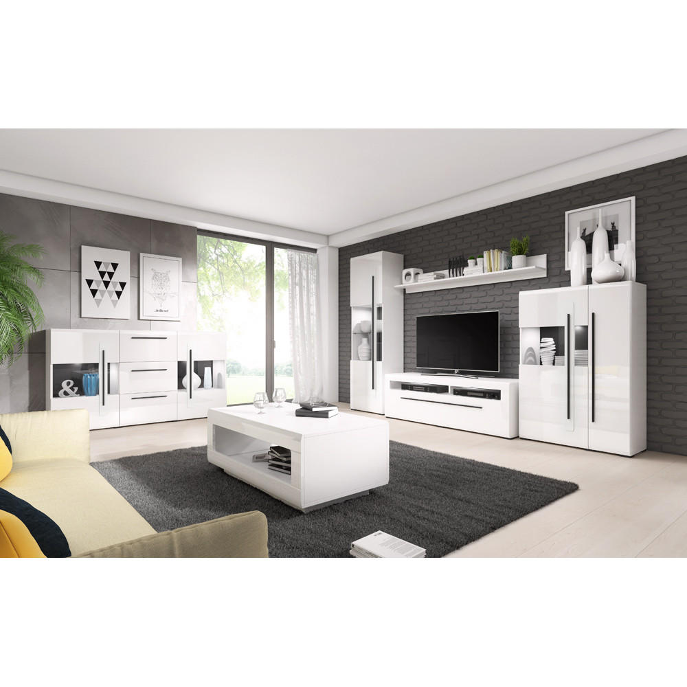 Lomado Wohnzimmer-Set Weiß 320x204x50 cm