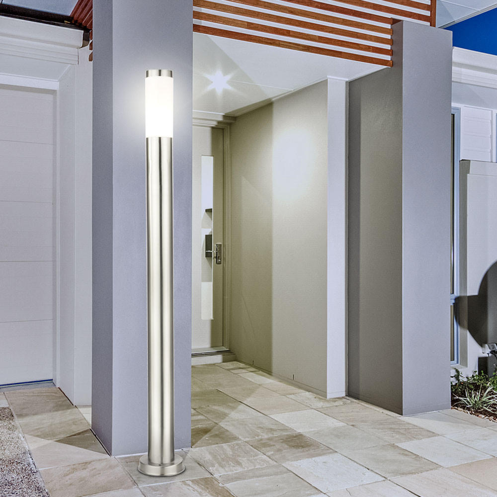 LED WEGLEUCHTE Edelstahl Silber - Silberfarben, Metall (12.7/12.7/110cm) - Globo Lighting