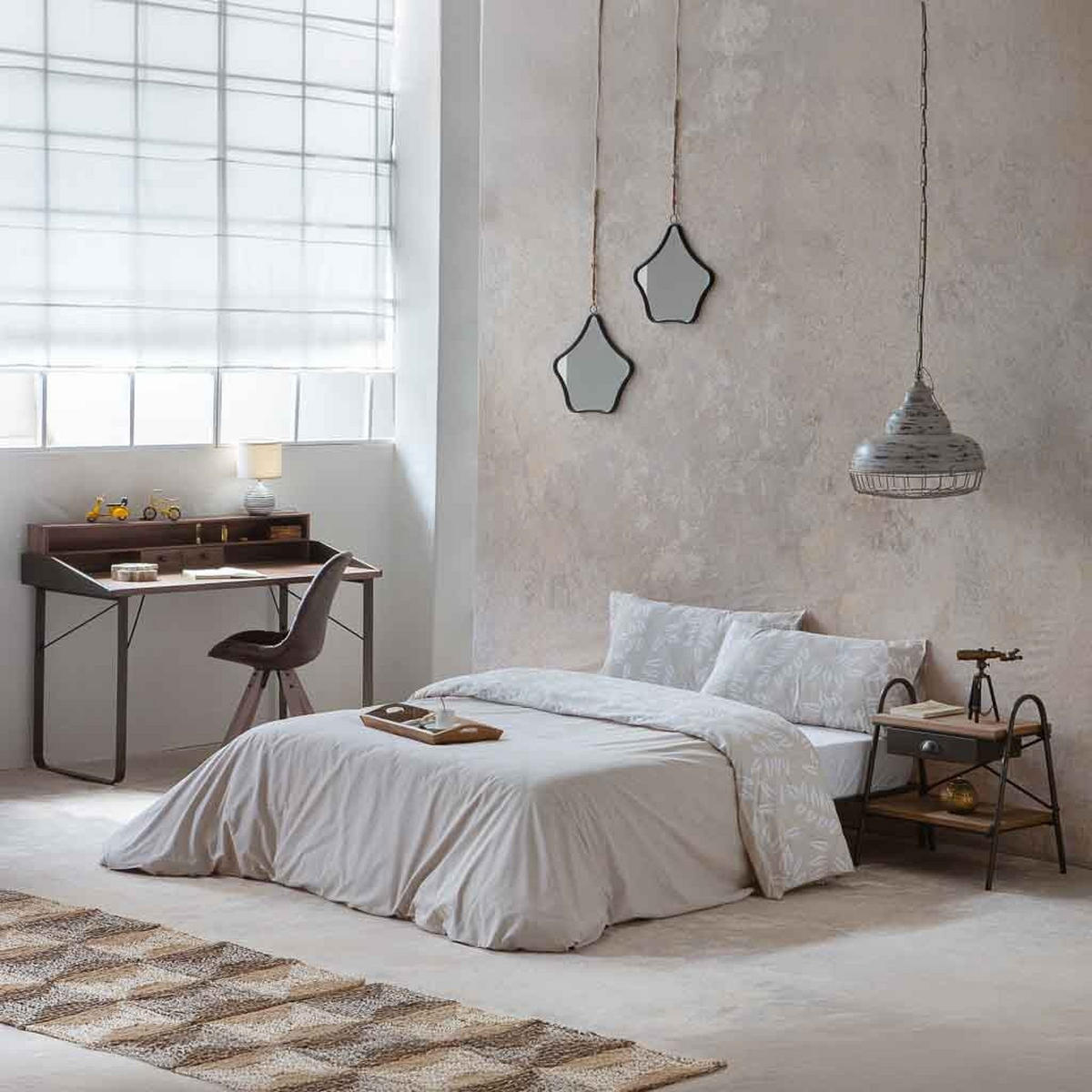 NACHTTISCH aus Metall und Holz, braun, 52x42x60cm - Braun, Holz (52/60/42cm) - Wanderlust