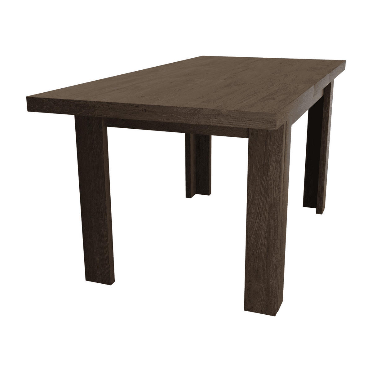 ESSTISCH ausziehbar 120-160 x 80 x 75,5 cm Esche dunkel - Dunkelbraun, Holzwerkstoff (80/120/75.5cm) - Koseto