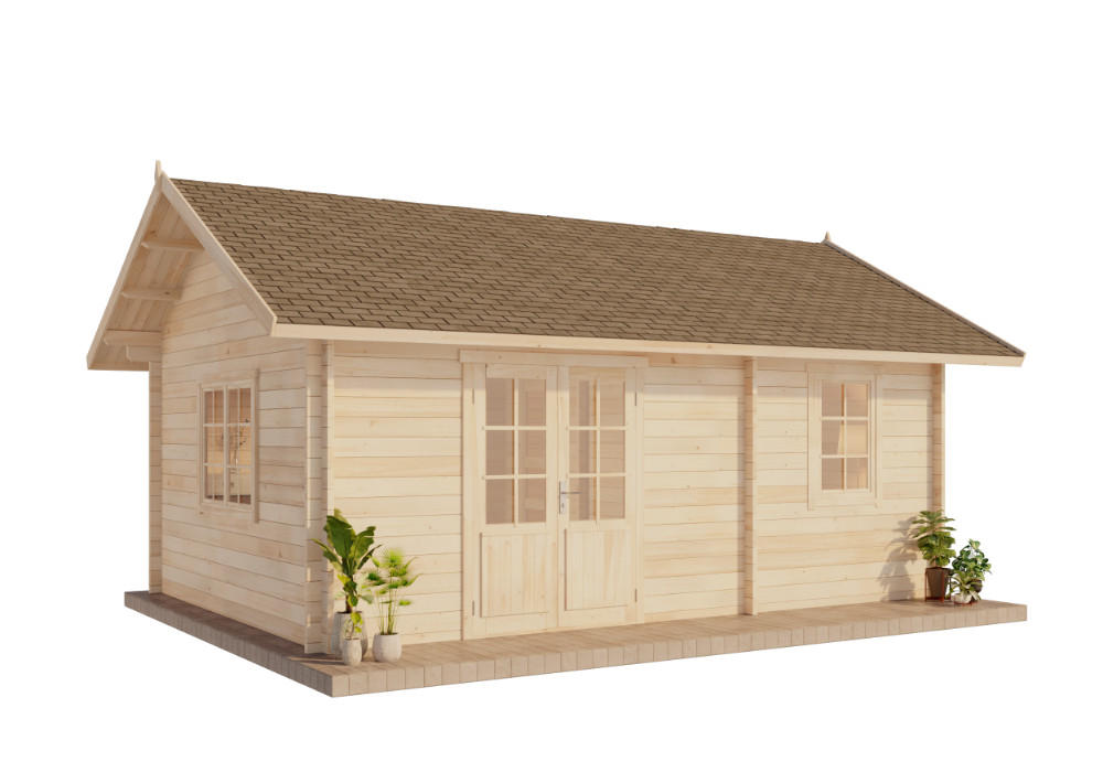 GARTENHAUS Arizona - Naturfarben, Holz (678/338/490cm) - Alpholz