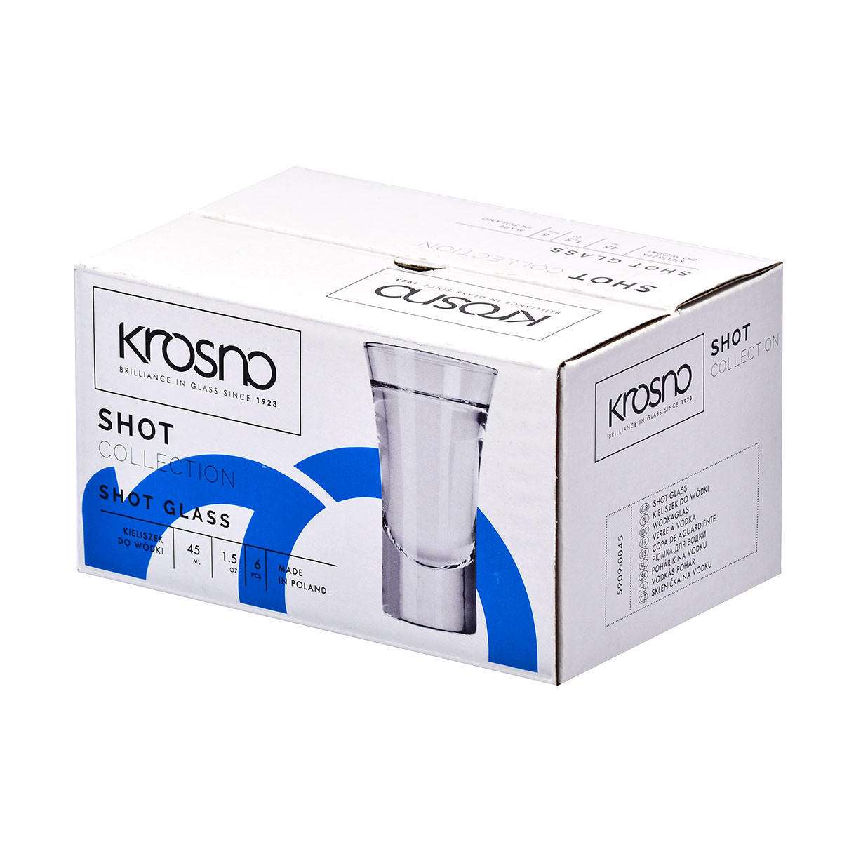SCHNAPSGLÄSER Shot, 6er-Set, 45 ml - Transparent, Glas (0.04L) - Krosno Glass