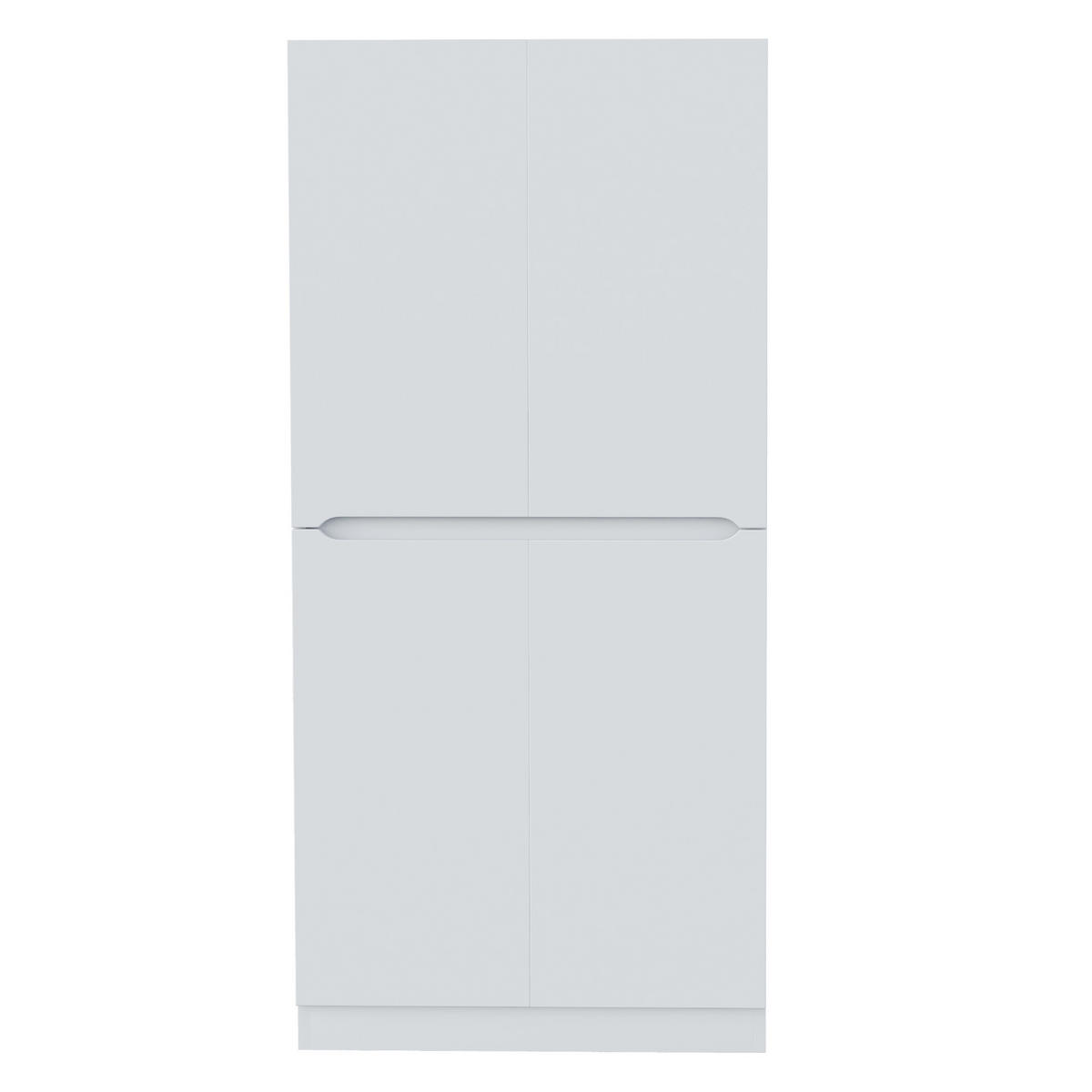 KLEIDERSCHRANK 70x40x170cm 2 Türen Stauraum Weiß - Weiß, Holz (70/170/40cm) - FLIEKS