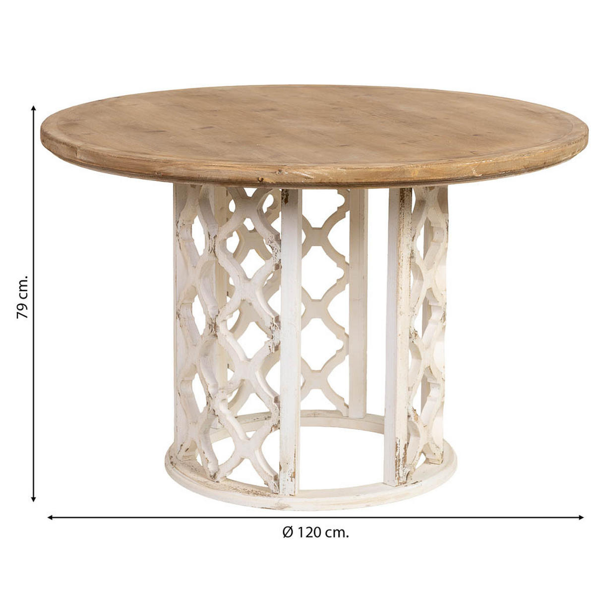 ESSTISCH aus holz 120x120x79cm - Braun, Holz (120/120/79cm) - Wanderlust