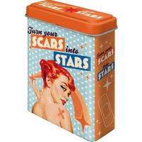 PFLASTERDOSE Turn Your Scars Into Stars - Orange, Metall (7/10/2.6cm) - Nostalgic-Art