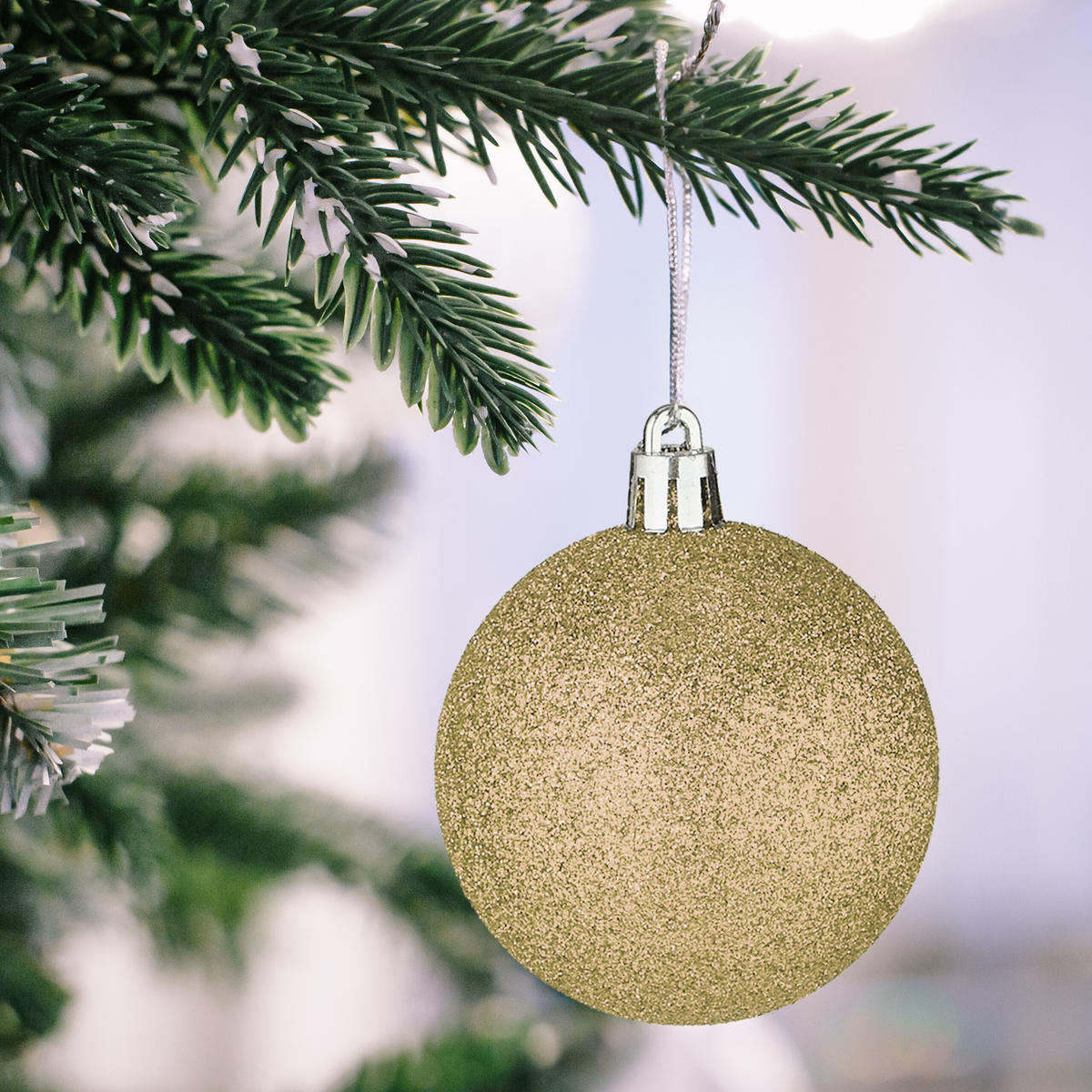 101-TLG.WEIHNACHTSKUGELN-SET - Champagner, Kunststoff (20/19/2.5cm) - Relaxdays