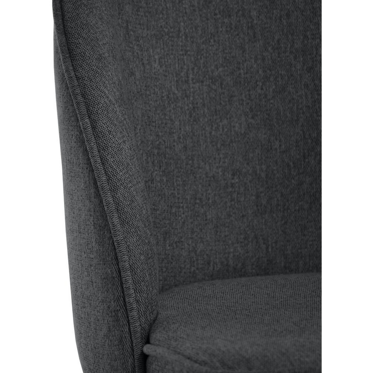 STUHL Luna, Polsterstuhl für das Esszimmer mit Buchenholzbeinen, Dunkelgrau - Dunkelgrau/Buchefarben, Holz (51/87/46cm) - Beautysofa