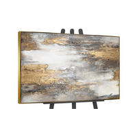 GEMÄLDE Sanfter Zeitfluss II Schattenfugenrahmen Gold 180x120 cm - Goldfarben, Holz (180/120cm) - YS-art gallery