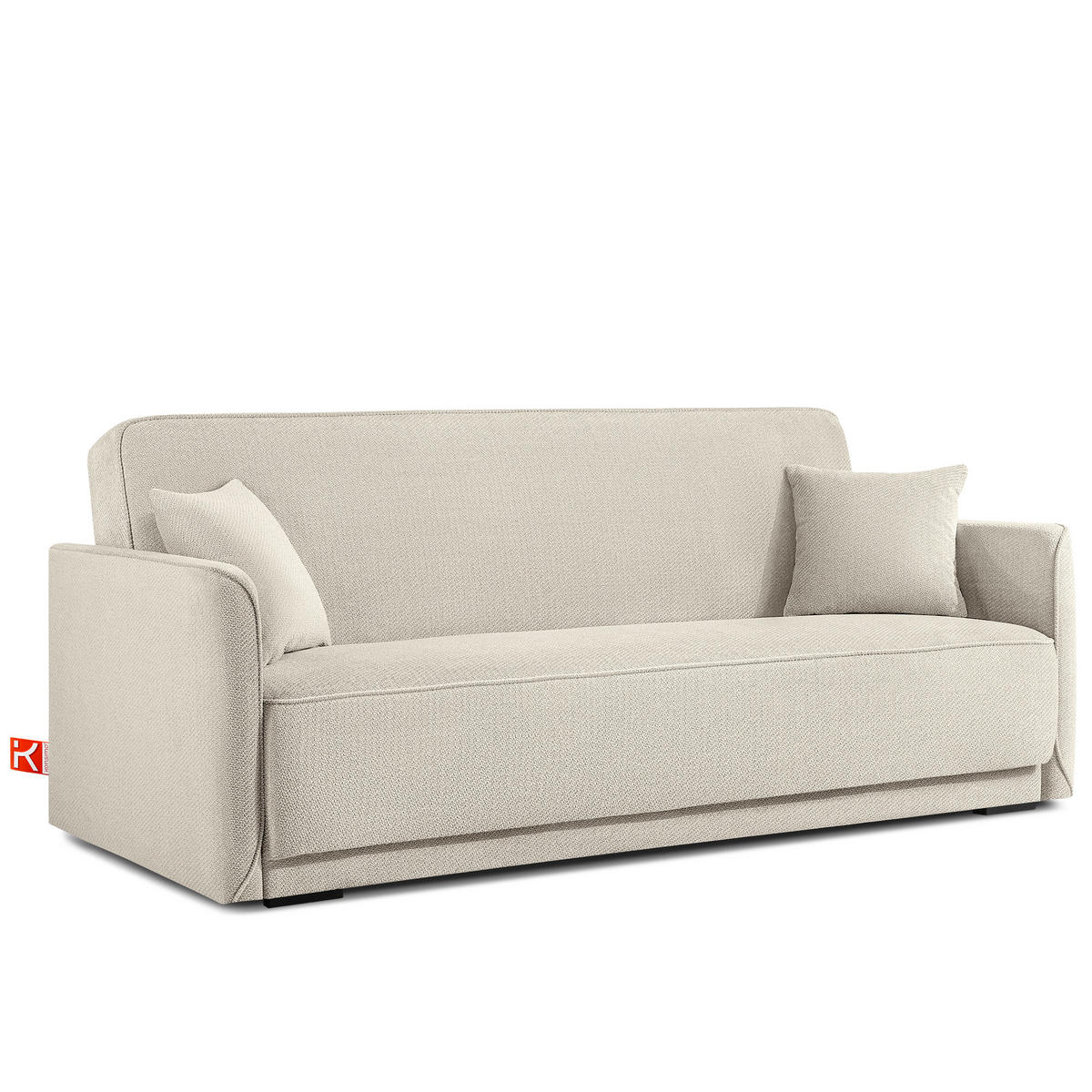 EINZELSOFA LIRIS, 3 Personen, Hellbeige - Beige, Holz/Holzwerkstoff (208/91/98cm) - KONSIMO®
