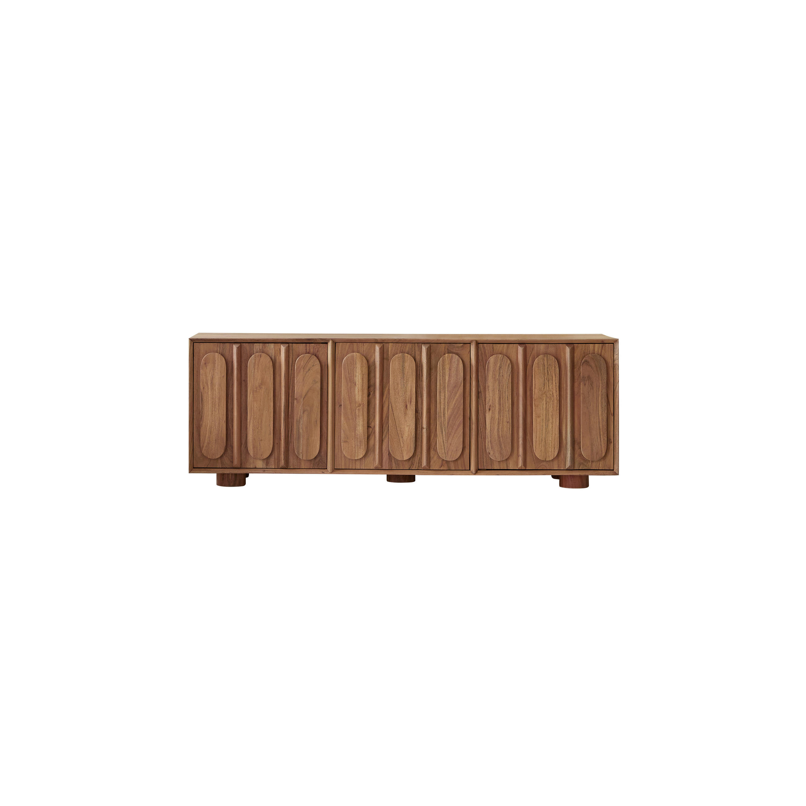 TV-SCHRANK Olga Natur aus Akazie - Naturfarben, Holz (146/51/40cm) - Tikamoon