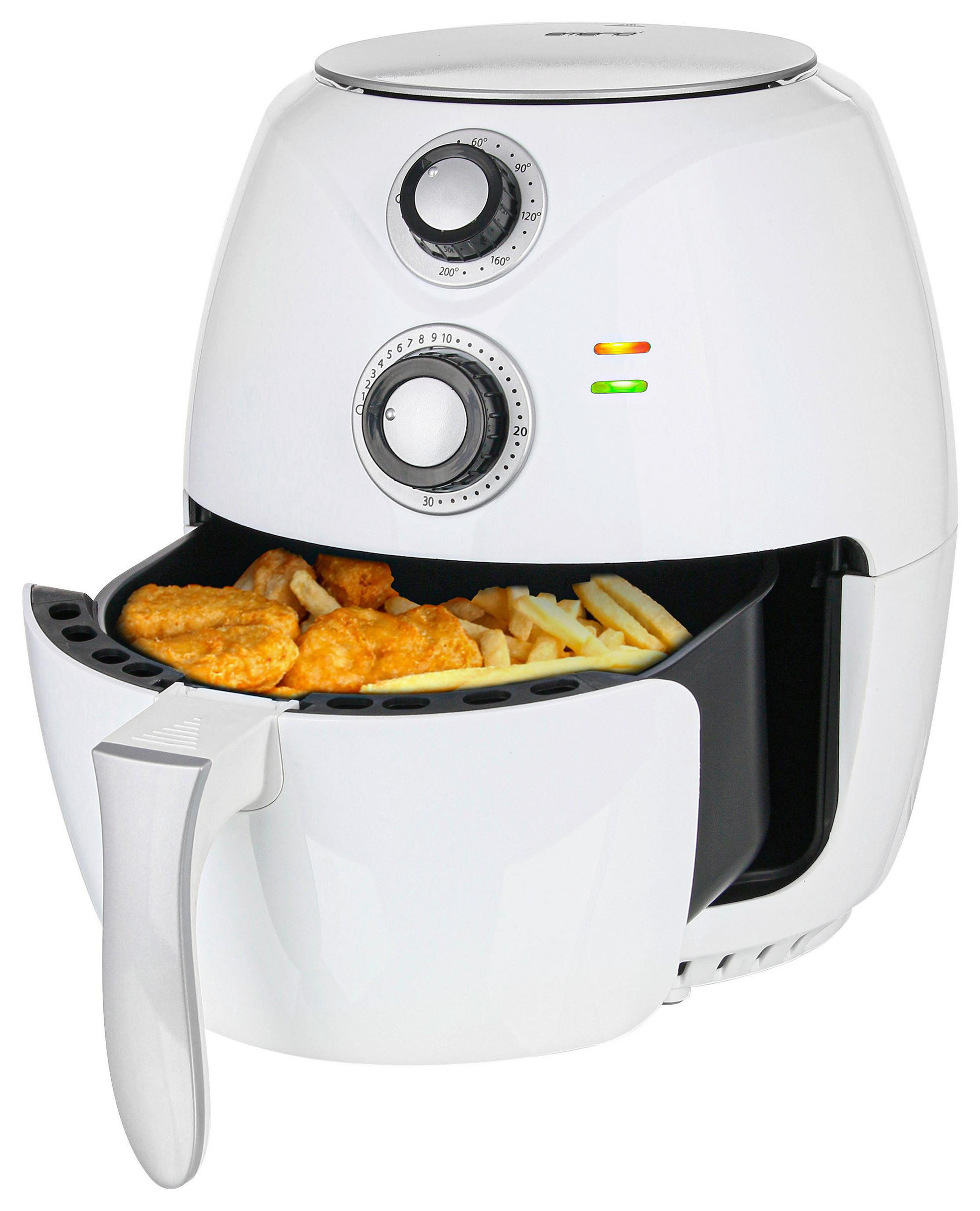 HEISSLUFTFRITTEUSE Dominik ca. 4,5 l - Weiß, Kunststoff (34.7/31.9/34.7cm) - Based