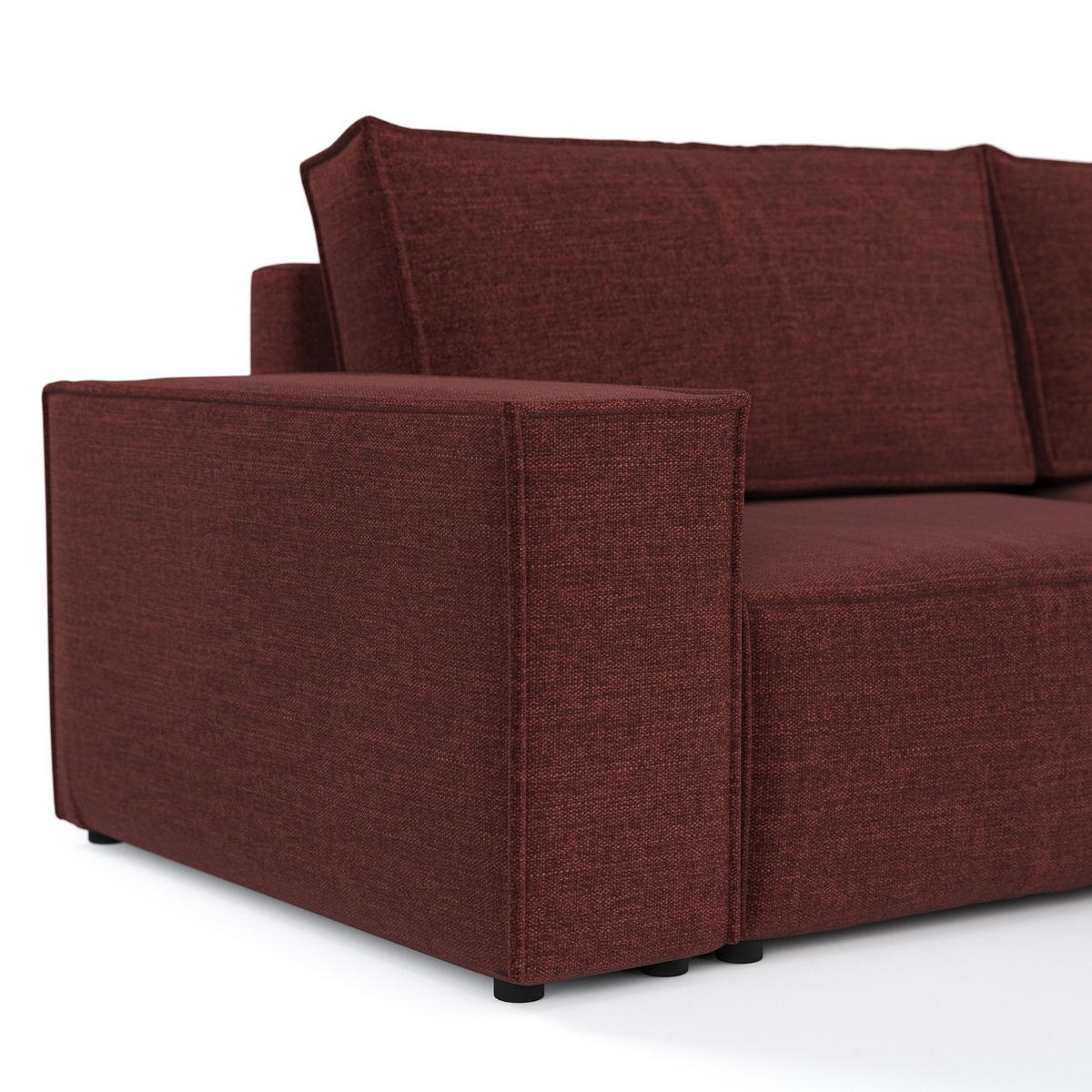 ROHOVÁ SEDAČKA CAVO, textil, Červená - černá/červená, dřevo/kompozitní dřevo (255/148cm) - AltaBeds