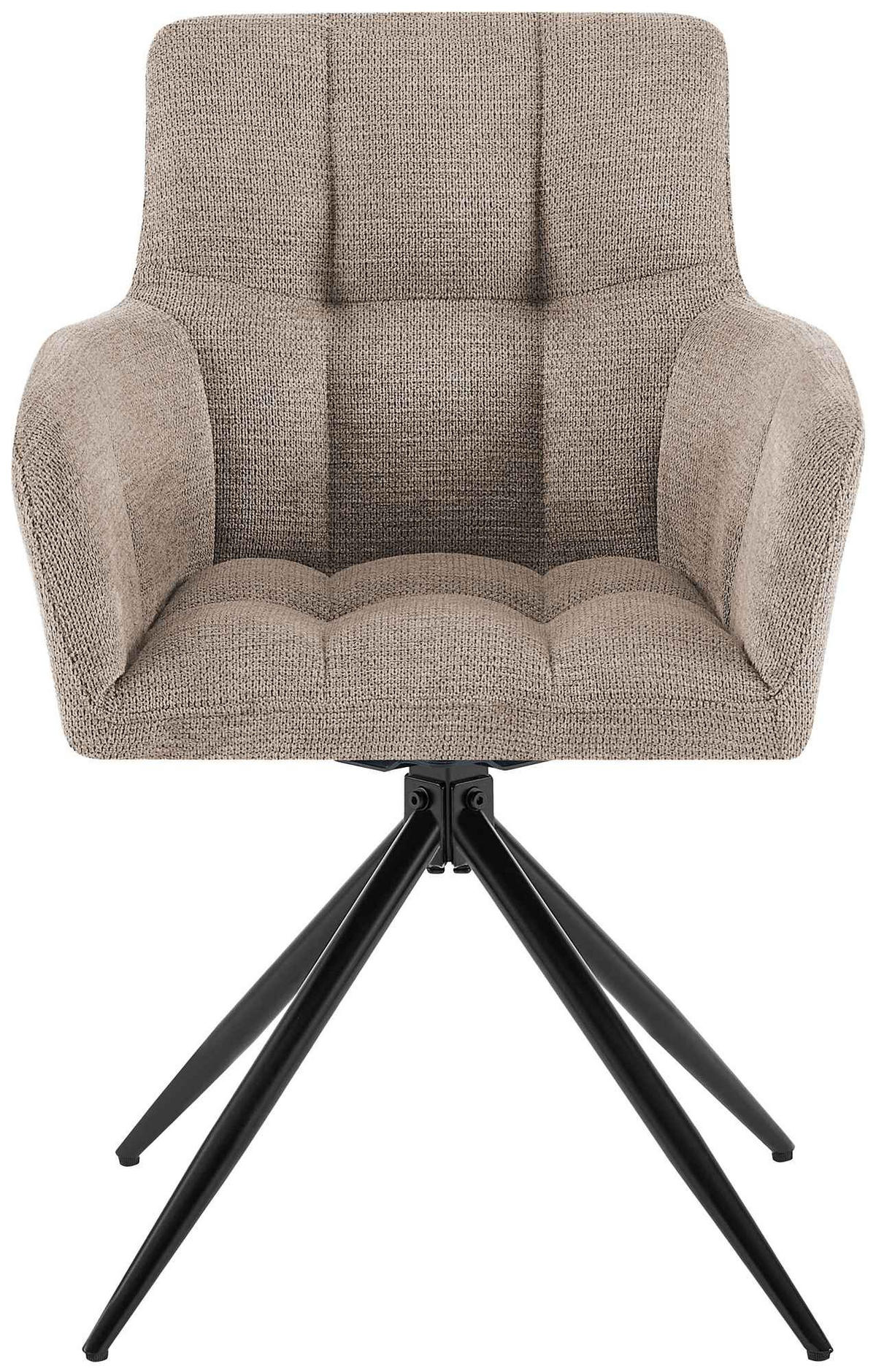 ESSZIMMERSTUHL Debas Stoff Taupe Wohnzimmerstuhl - Taupe, Textil (59/87/59cm) - DELUKE