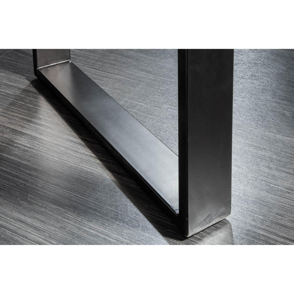 ESSTISCH IRON CRAFT Mangoholz Schwarz 120 cm - Schwarz/Braun, Holz/Metall (80/120/77cm) - riess-ambiente