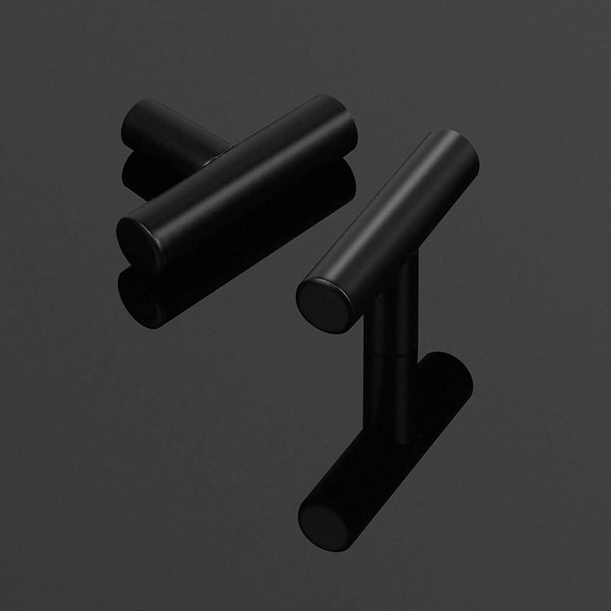 SCHRANKKNOPF Schwarz 10er-Set Edelstahl - Schwarz, Metall (1.2/5/5cm)