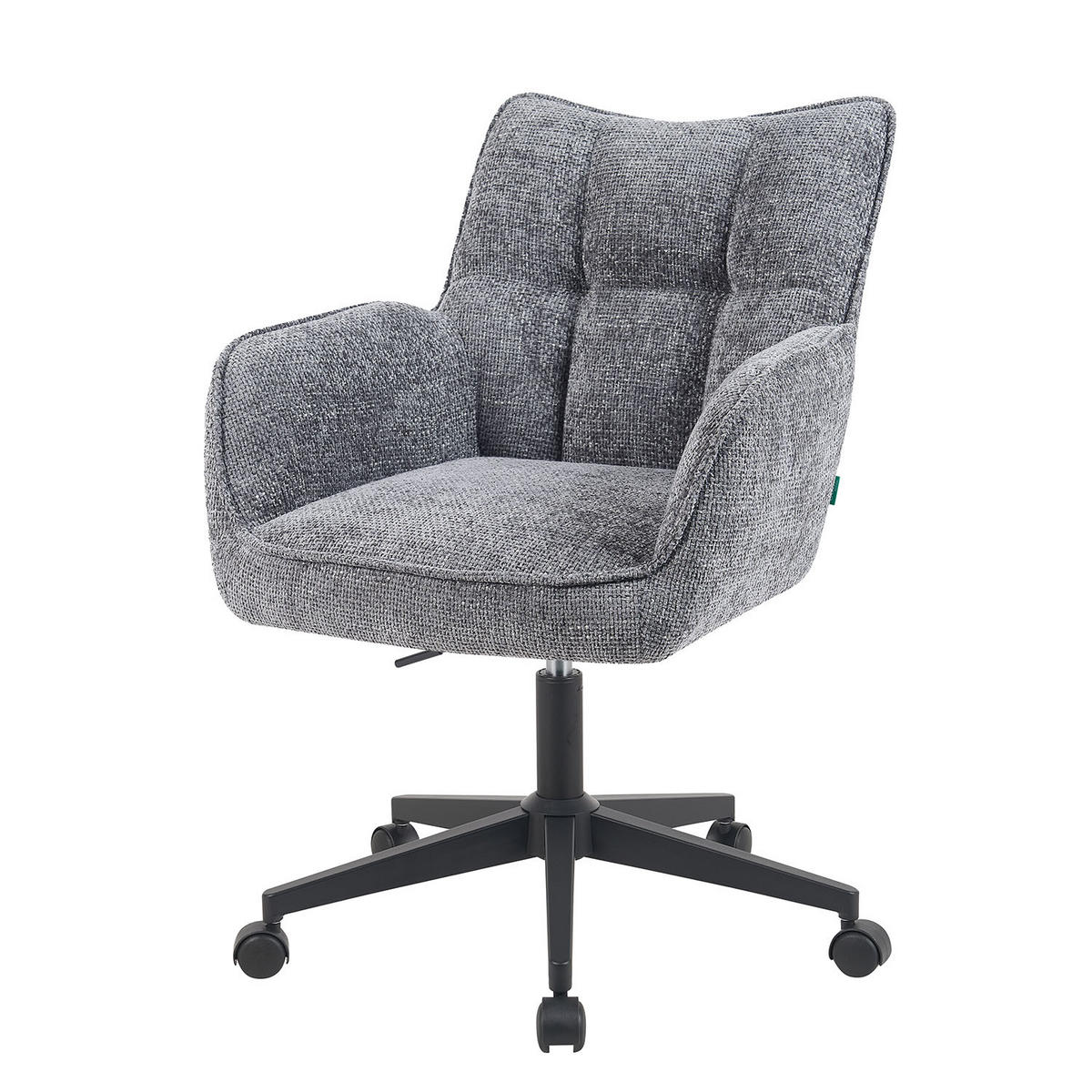 BÜROSTUHL Mika-Sven - Schwarz/Grau, Textil/Metall (59/81/66cm) - DUBI Möbel