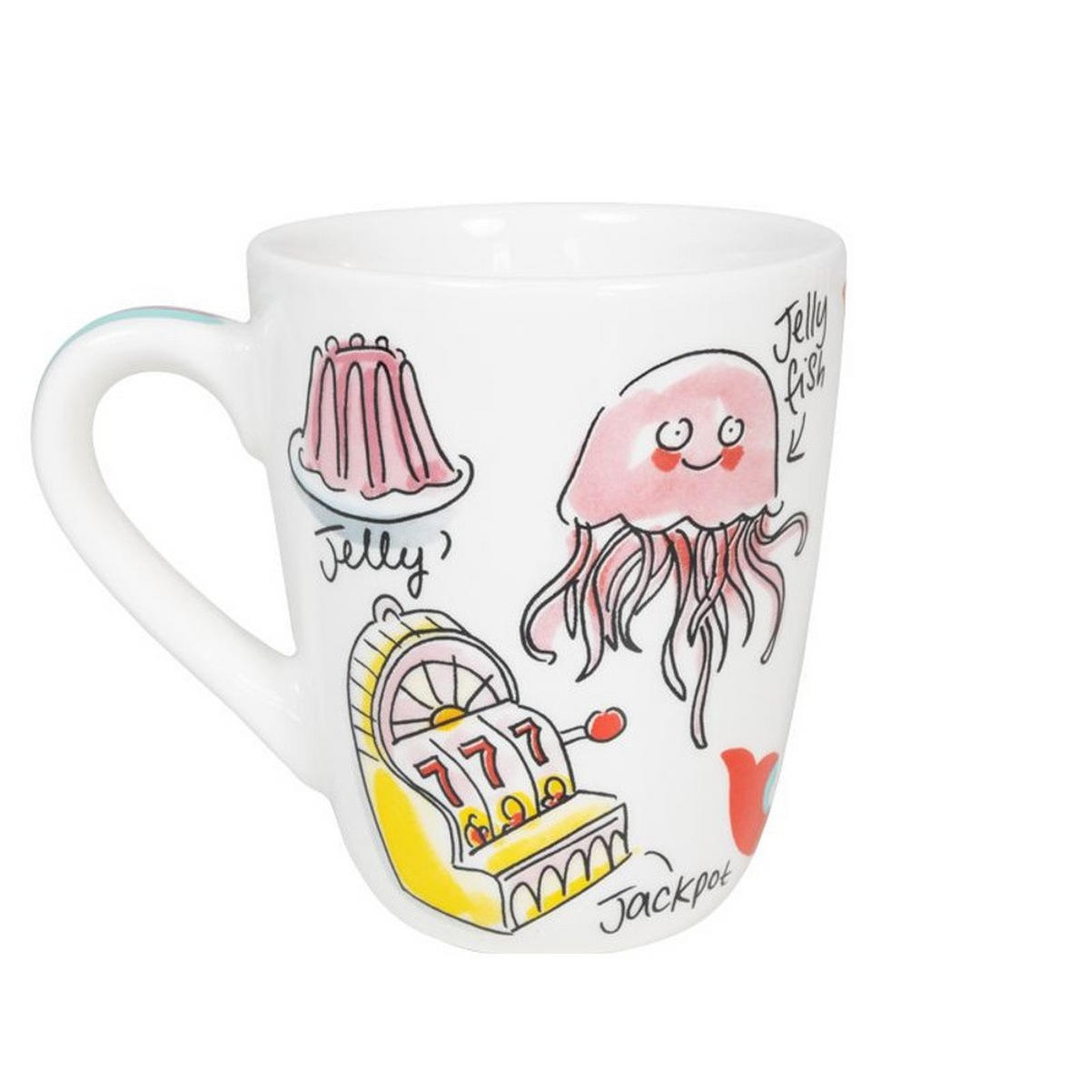 BECHER Love Letter J 0,35L in Bunt - 350 ml - Multicolor, Keramik (0.35L) - Blond Amsterdam