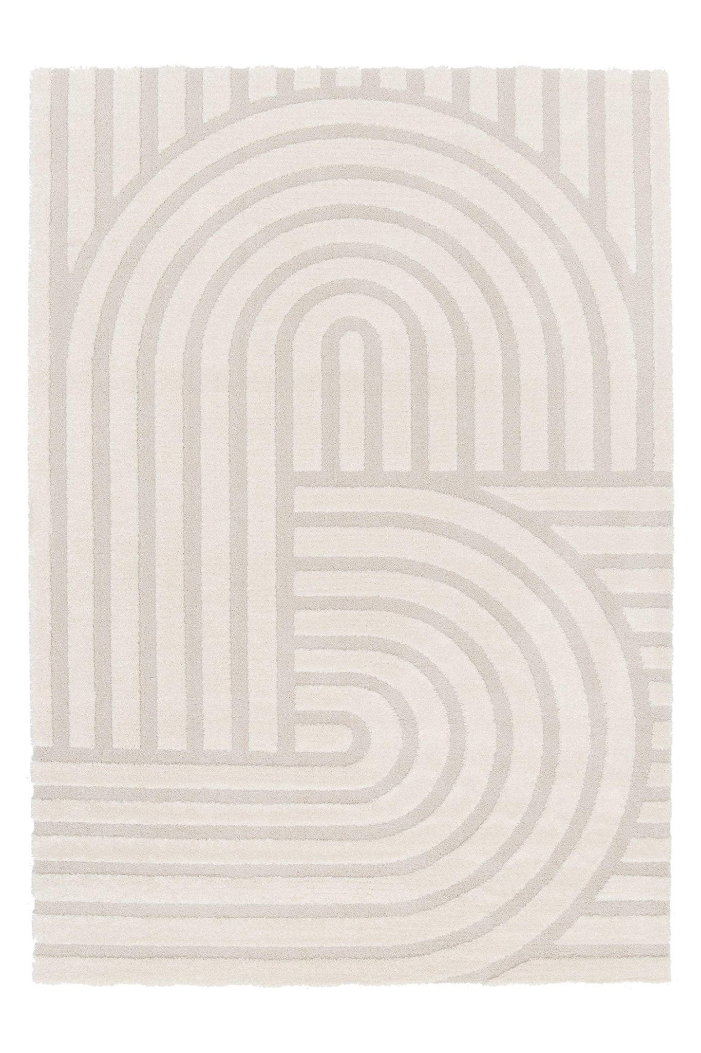 TEPPICH Design Relief-Effekt beige - Beige, Textil (160/230cm) - AFK Living