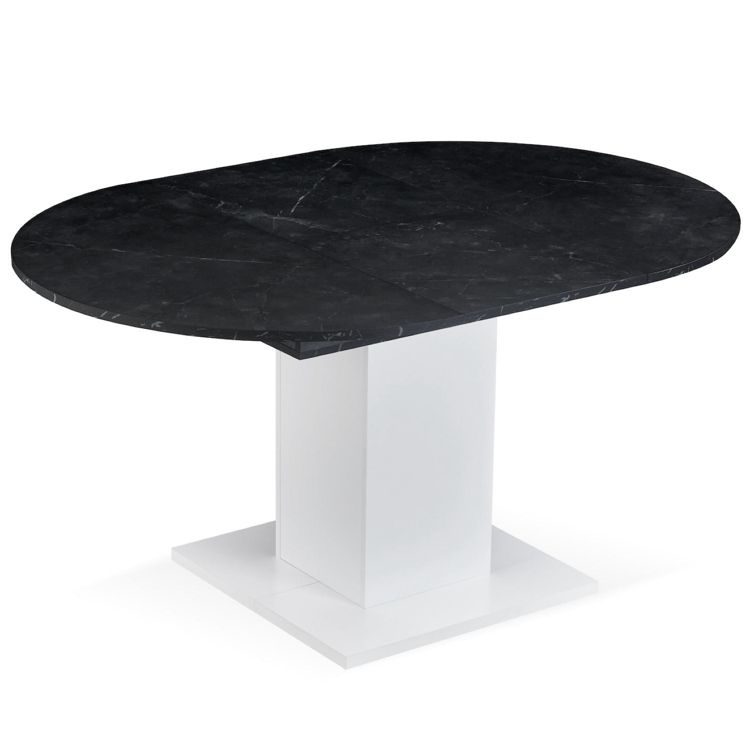 ESSTISCH WIM 100-140/100/74 cm - Anthrazit/Schwarz, Holzwerkstoff (100/100/74cm) - B&D Home
