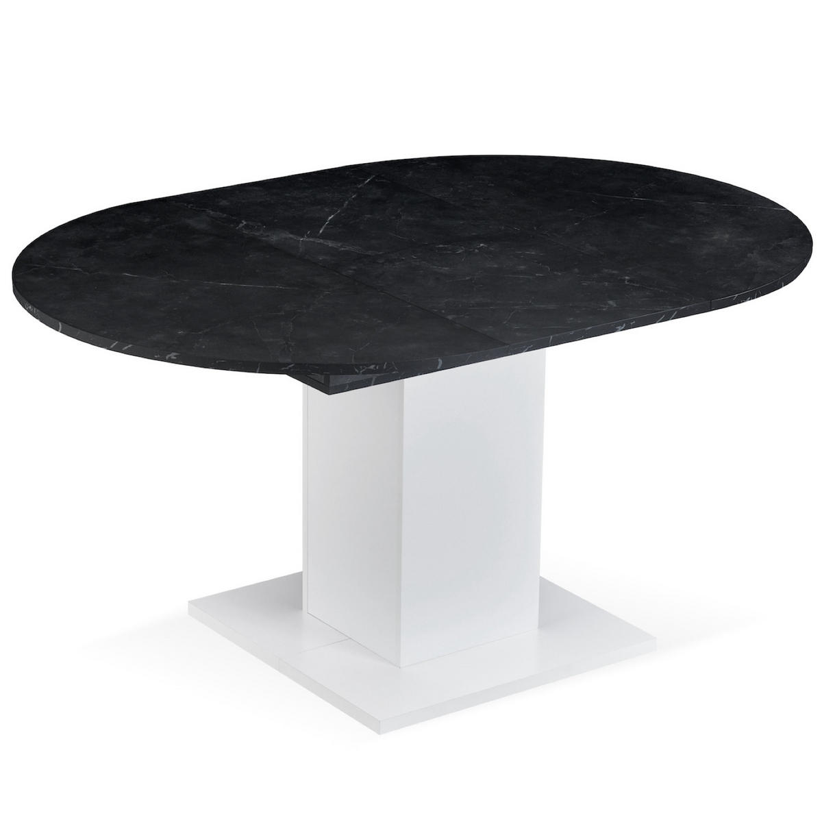 ESSTISCH WIM 100-140/100/74 cm - Anthrazit/Schwarz, Holzwerkstoff (100/100/74cm) - B&D Home