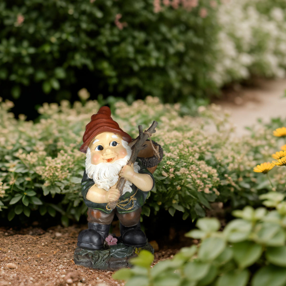 GARTENZWERG - Multicolor, Kunststoff (17.5/30/21cm) - Relaxdays