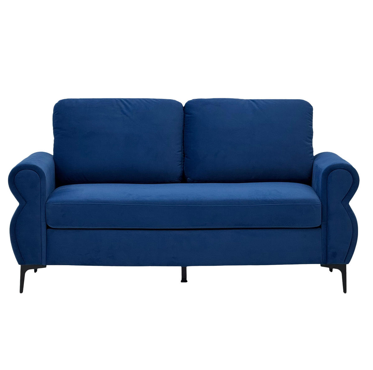 SOFA kompakt 173,5 cm Stoff Blau - Blau, Holzwerkstoff (173.5/92/81cm) - Meubliv