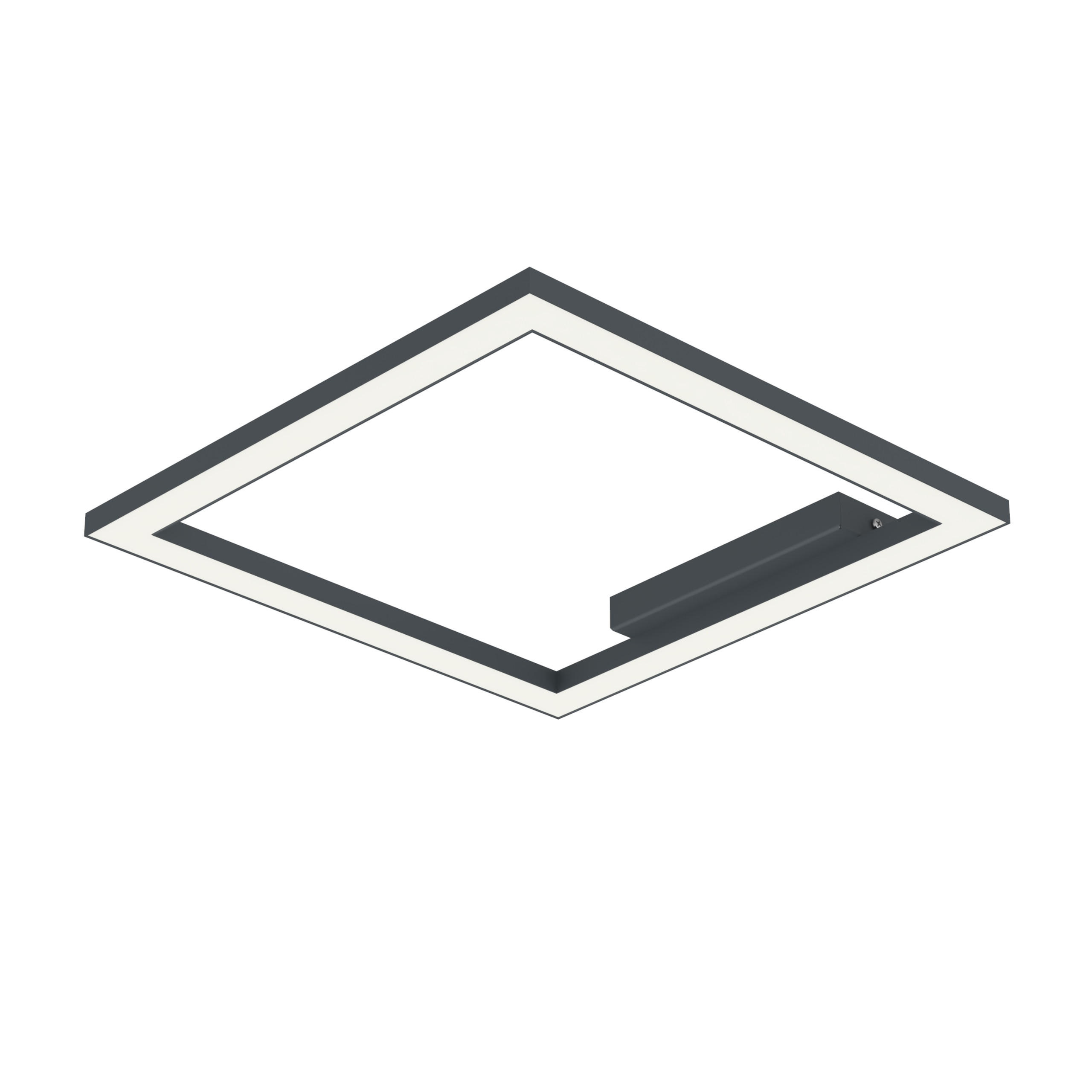 LED-DECKENLEUCHTE - Anthrazit, Metall (40/40/100cm) - Lumicom