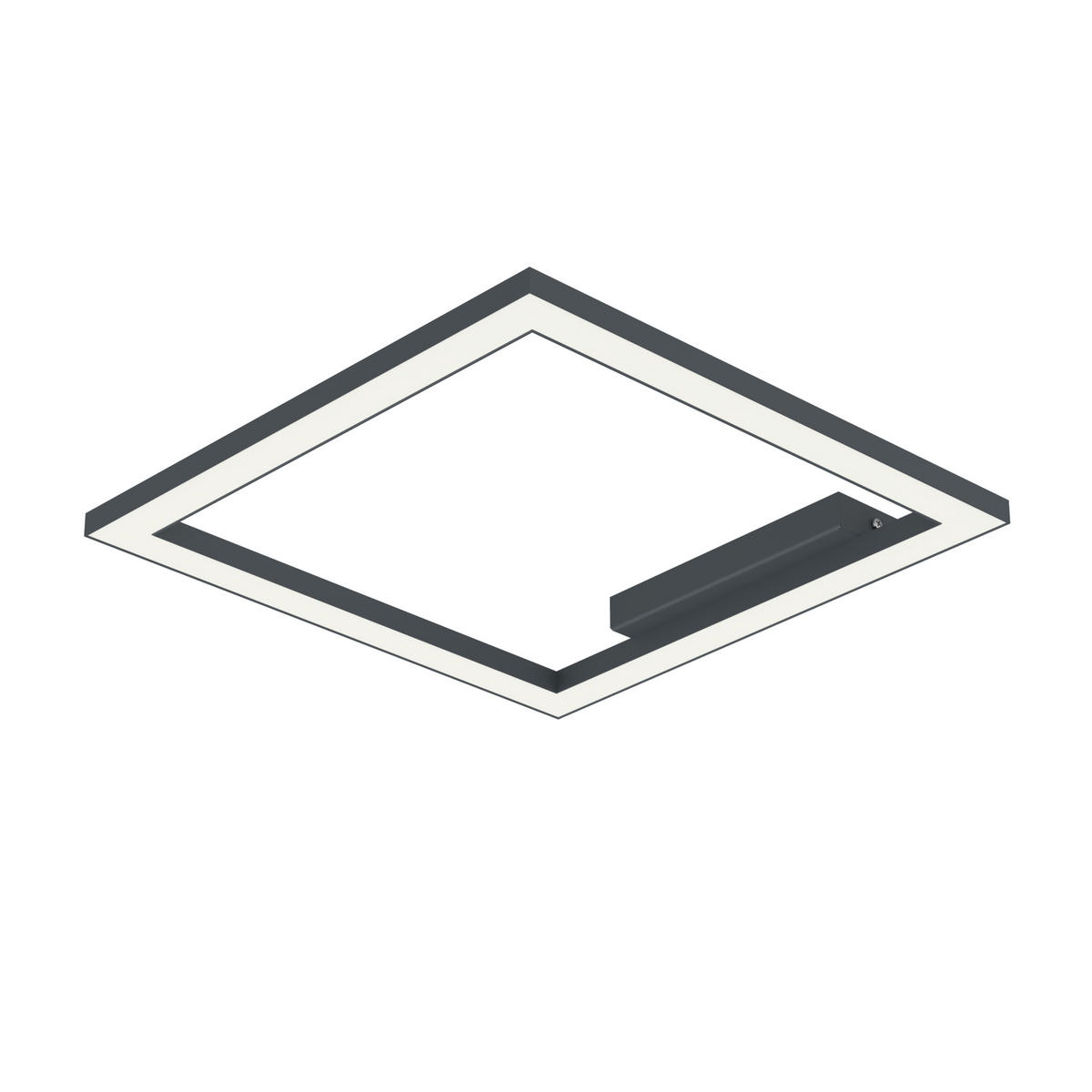 LED-DECKENLEUCHTE - Anthrazit, Metall (40/40/100cm) - Lumicom
