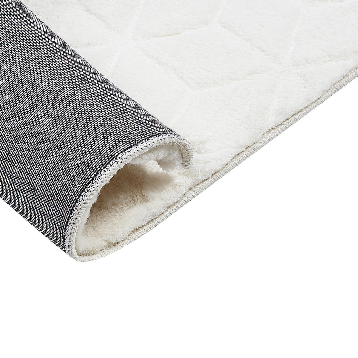 SHAGGY-KUNSTFELLTEPPICH Thatta 230/160 cm - Weiß, Kunststoff (160/230cm) - Beliani