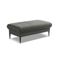 POUF Chenille Stoff Grau - Dunkelgrau/Schwarz, Holzwerkstoff/Textil (111/88/60cm) - Makamii