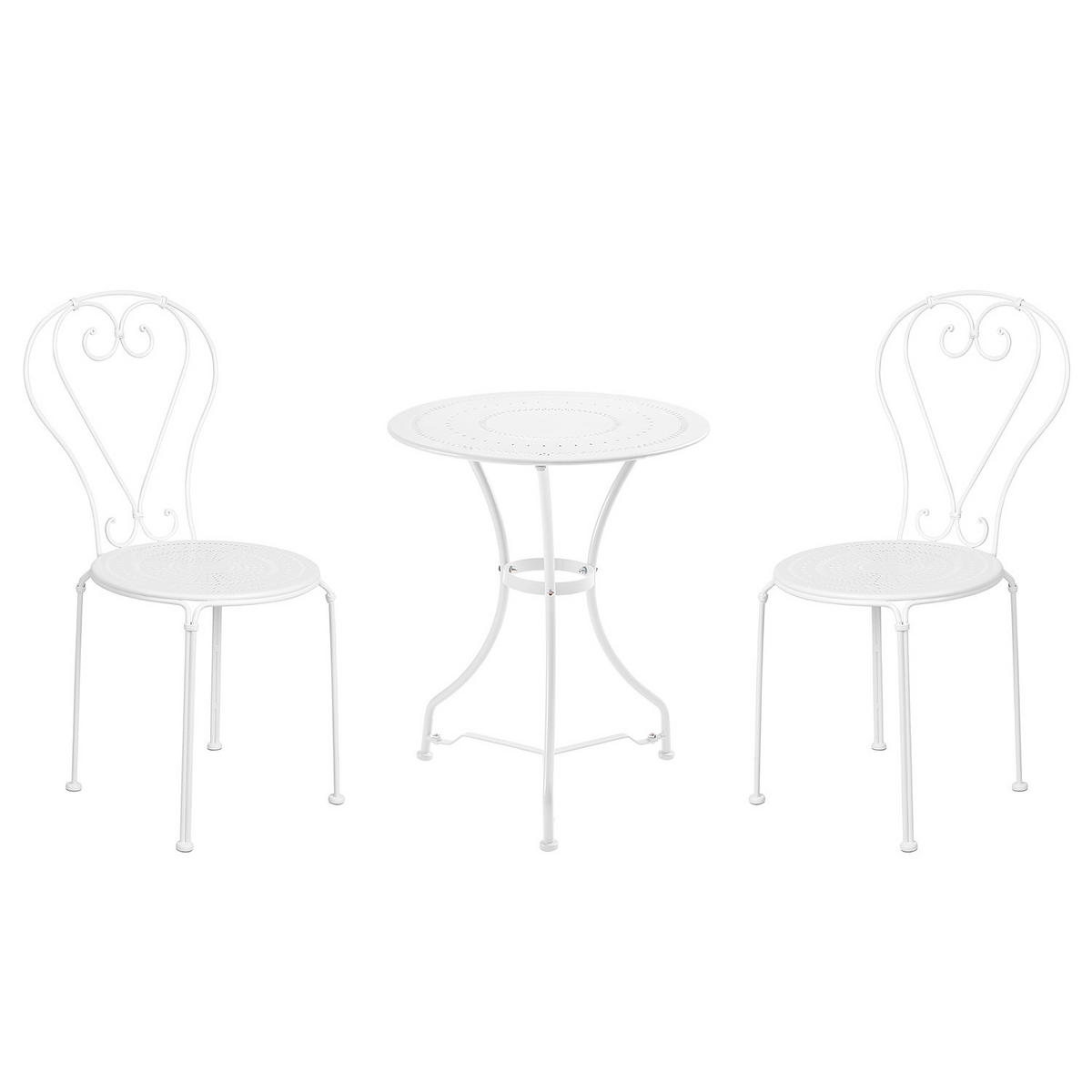GARTENMÖBEL-SET (3-teilig) Century - Weiß, Metall - BUTLERS