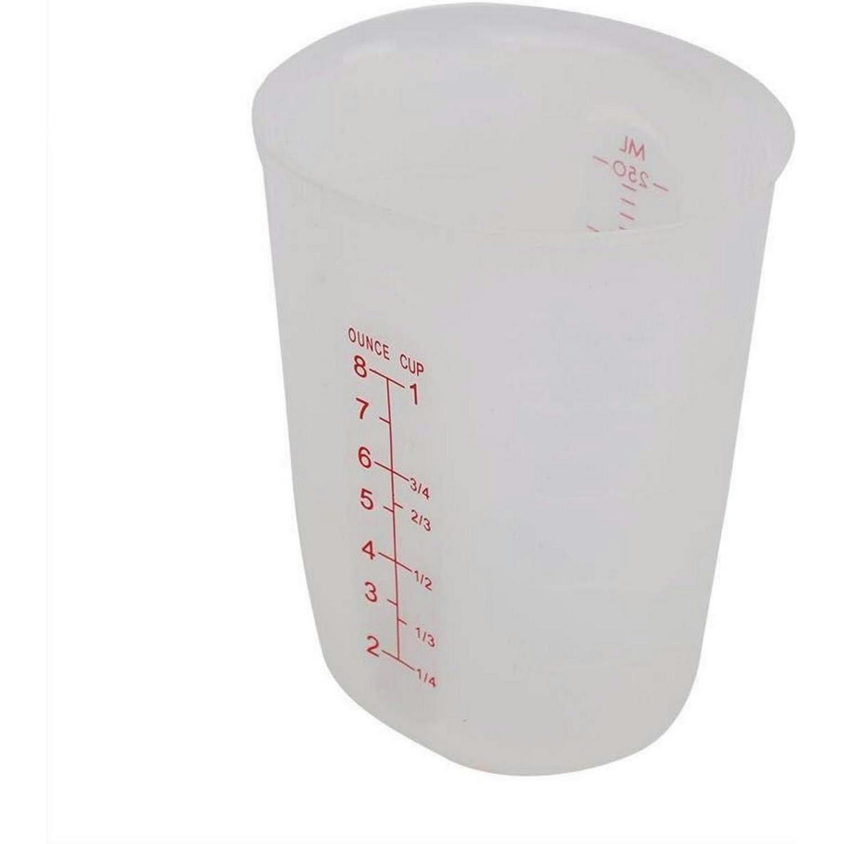 MESSBECHER Silikon 250 ml - Transparent, Kunststoff (0.25L)