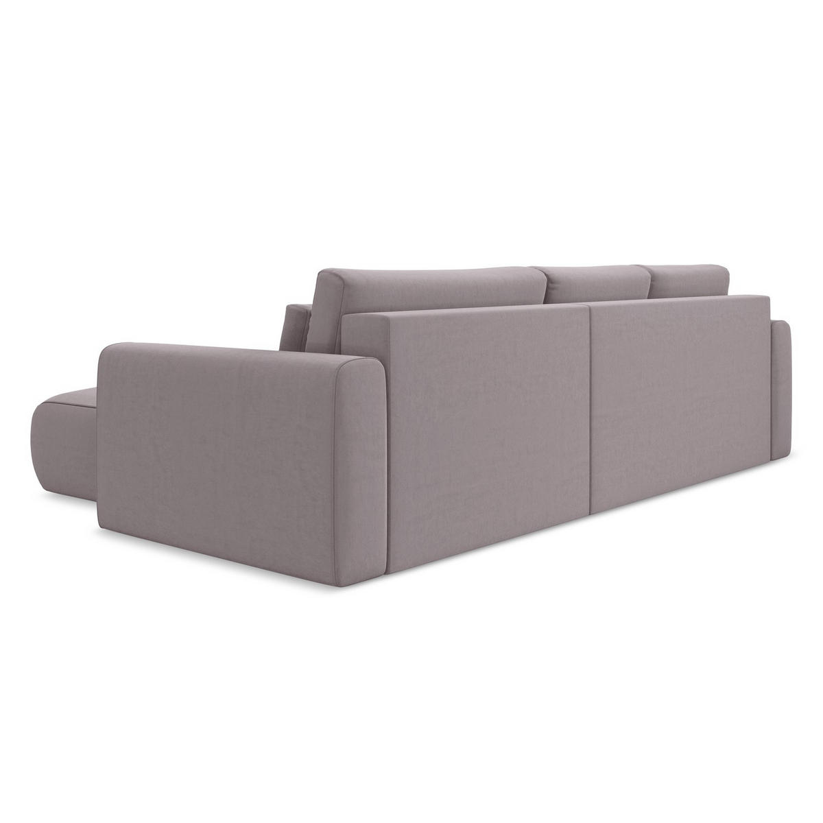 ECKSOFA mit Schlaffunktion Samt Stoff Violett - Lila/Flieder, Kunststoff/Textil (278/149cm) - LaMiaSofa