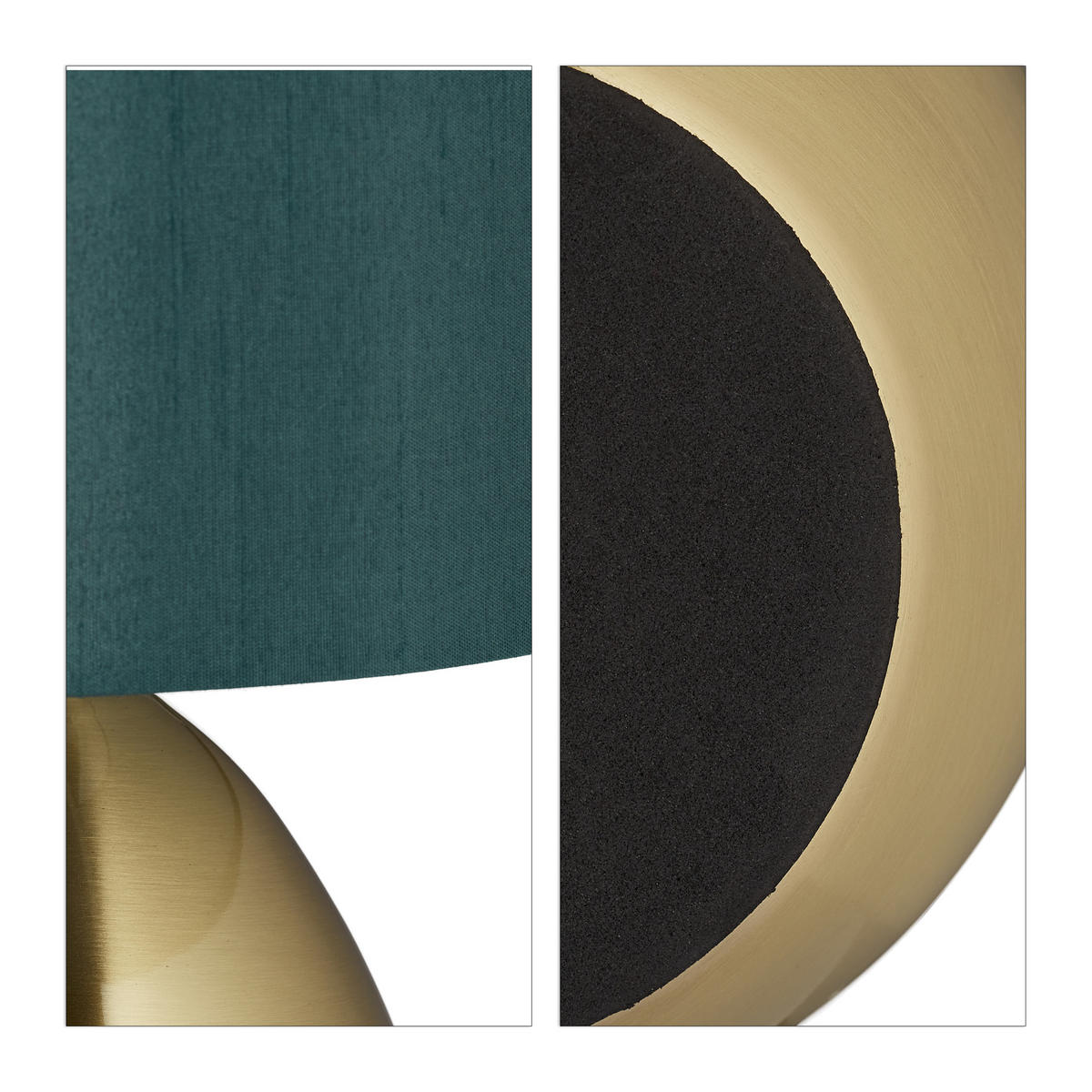 NACHTTISCHLAMPE - Multicolor, Kunststoff/Textil (18/18/34cm) - Relaxdays