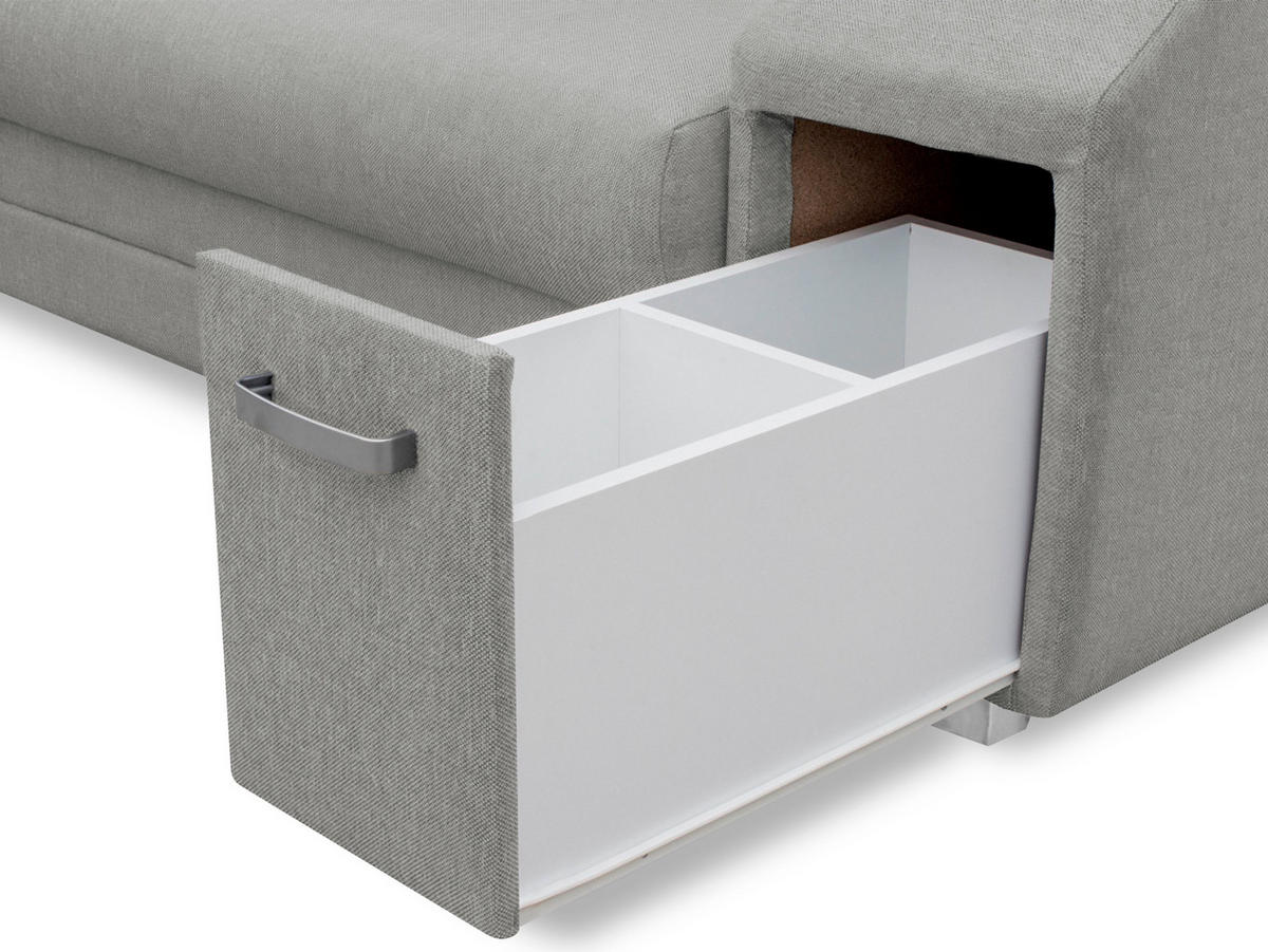ECKSOFA Alvares, Seite: Links - Creme, Holz/Kunststoff (305/205cm) - MIRJAN24