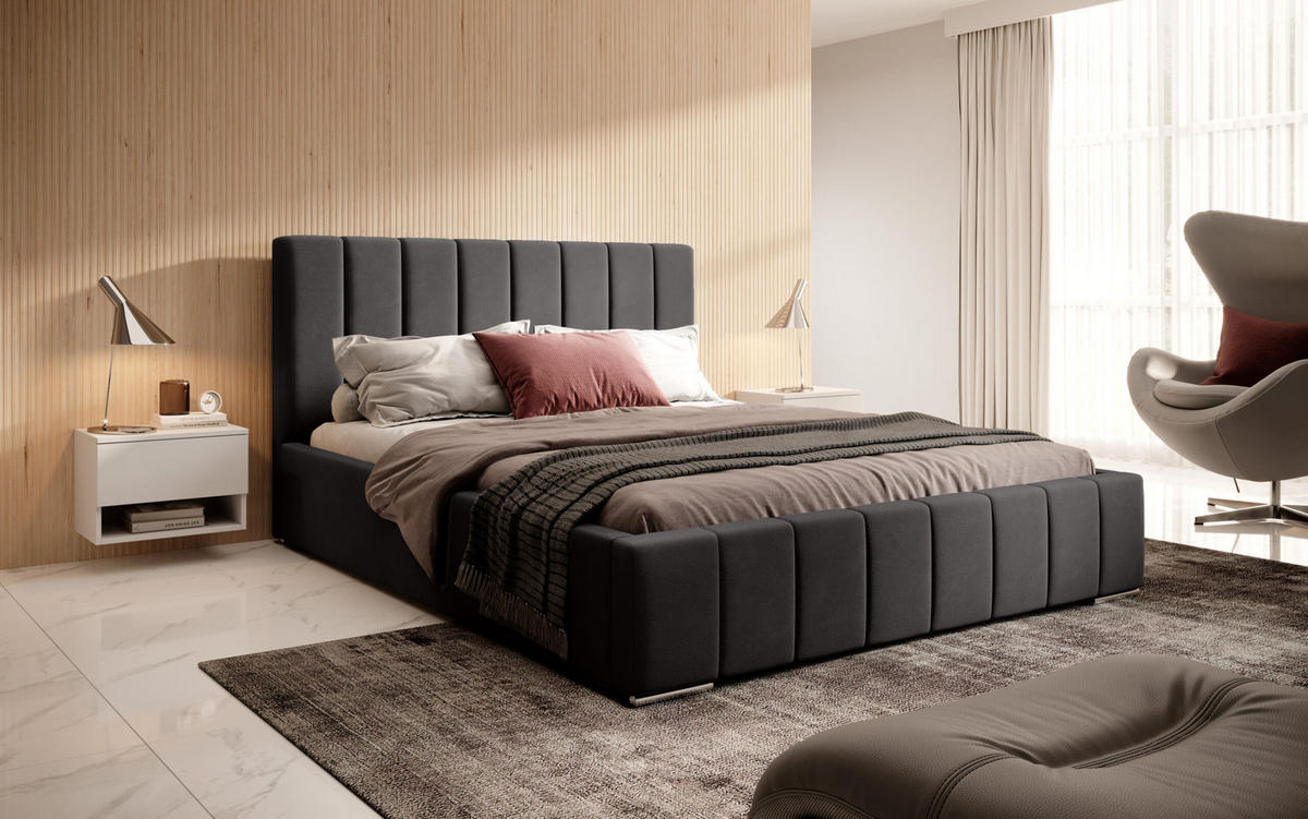 POSTERBETT Doppelbett Ambrus Dunkelbraun 160x200 cm - Dunkelbraun, Textil (160/200cm) - Fedve