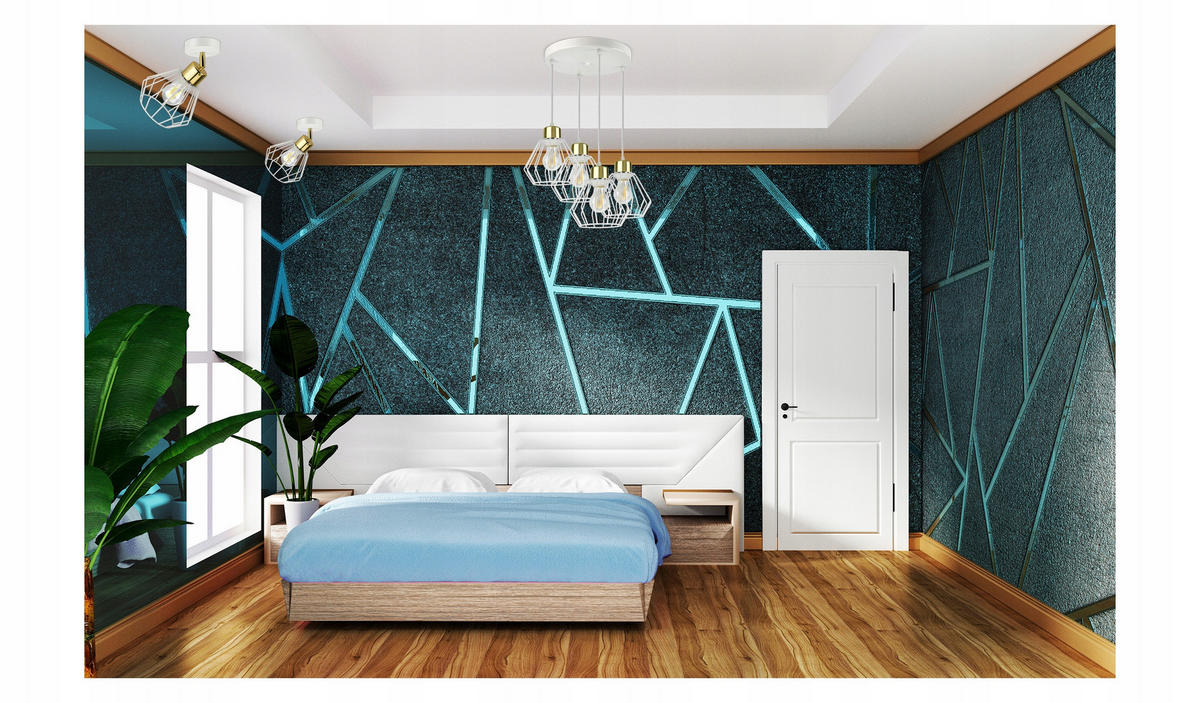 PENDELLEUCHTE LOFT - Goldfarben/Weiß, Metall (30/30/80cm) - kiki design
