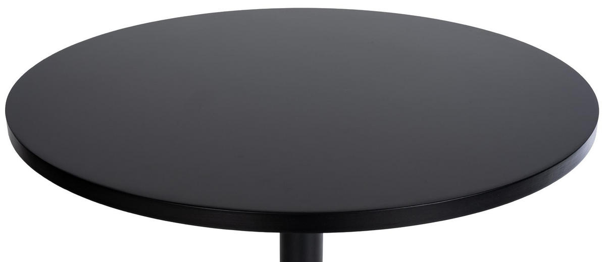 STEHTISCH rund Ø 60 cm BERLI 108x60 cm Schwarz-Schwarz - Schwarz, Metall (60/60/108cm) - DELUKE