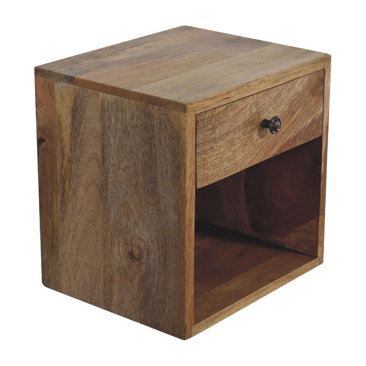 NACHTTISCH Levitate - Kastanienfarben/Messingfarben, Holz/Metall (30/30/25cm) - Artisan Furniture