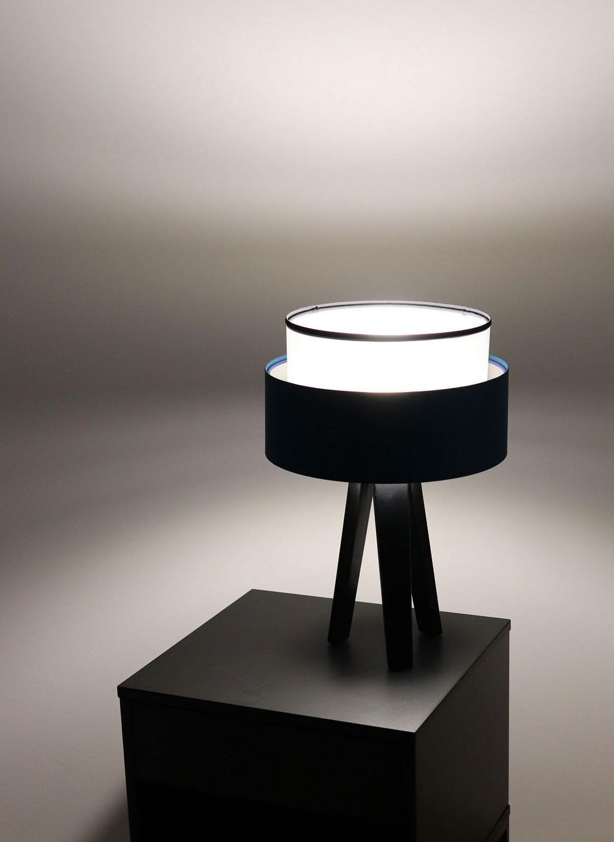 TISCHLAMPE Blau 30/45 cm - Silberfarben, Kunststoff (30/0.7/45cm) - ONZENO