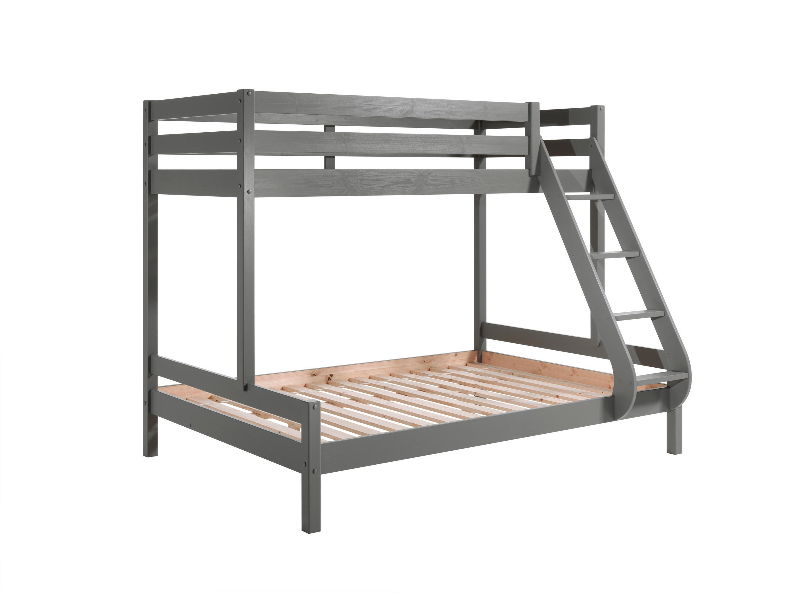 ETAGENBETT PINO Grau 158x208x167 cm - Grau, Holz - FURNLUX