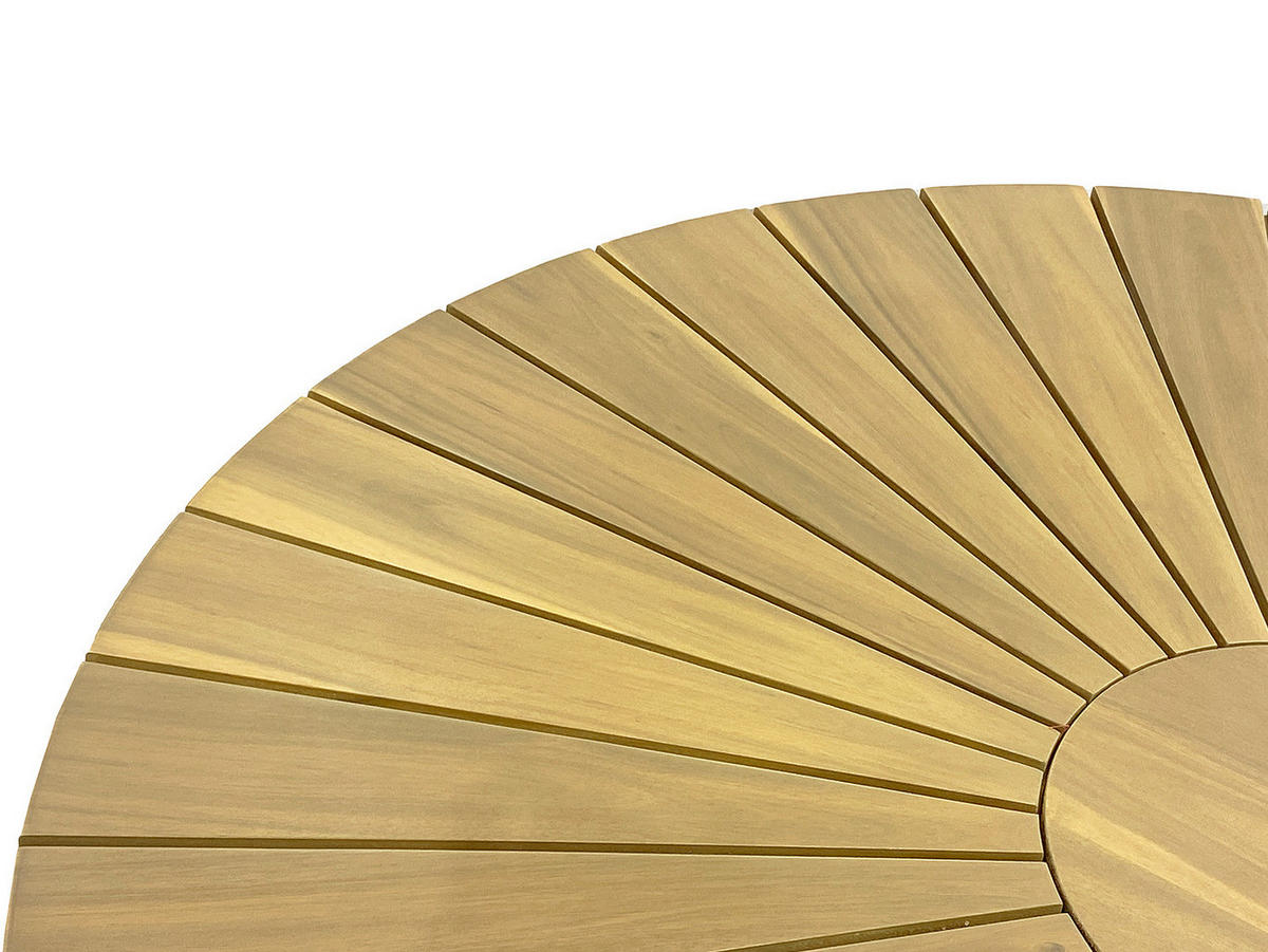 MASSIVER GARTENTISCH - Akazie massiv - Braun - Braun/Akaziefarben, Holz (120/120/76cm) - home24