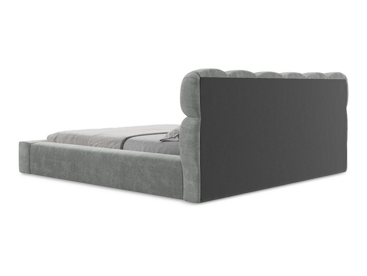 POLSTERBETT mit Bettkasten und Lattenrost 180x240 Grau - Schwarz/Grau, Kunststoff/Textil (140/200cm) - Makamii