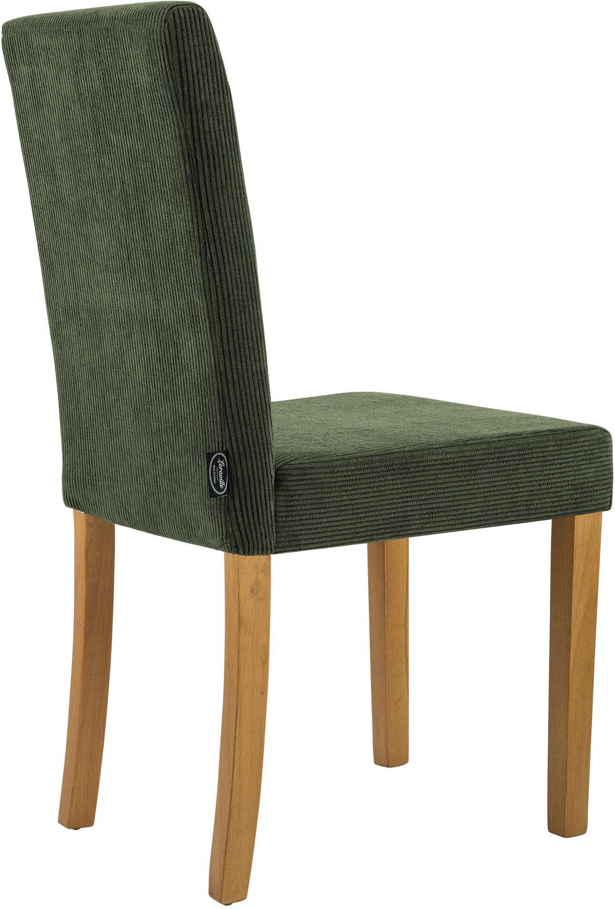 ESSZIMMERSTUHL Cord Grün - Naturfarben/Grün, Holz/Textil (41/91/47cm) - CLP