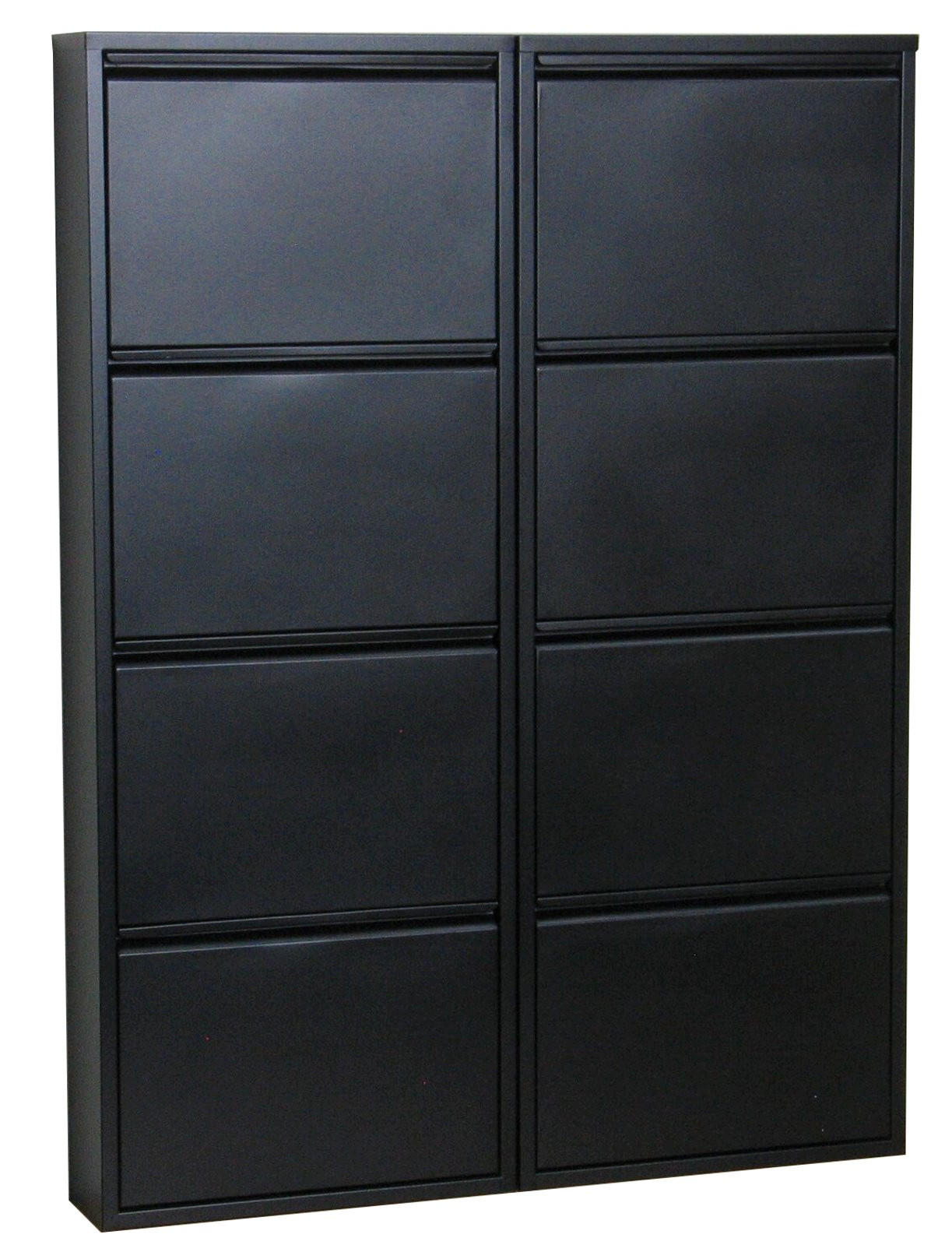SKOSKÅP Pisa 101 x 16 x 140 cm – svart 140/101/16 cm