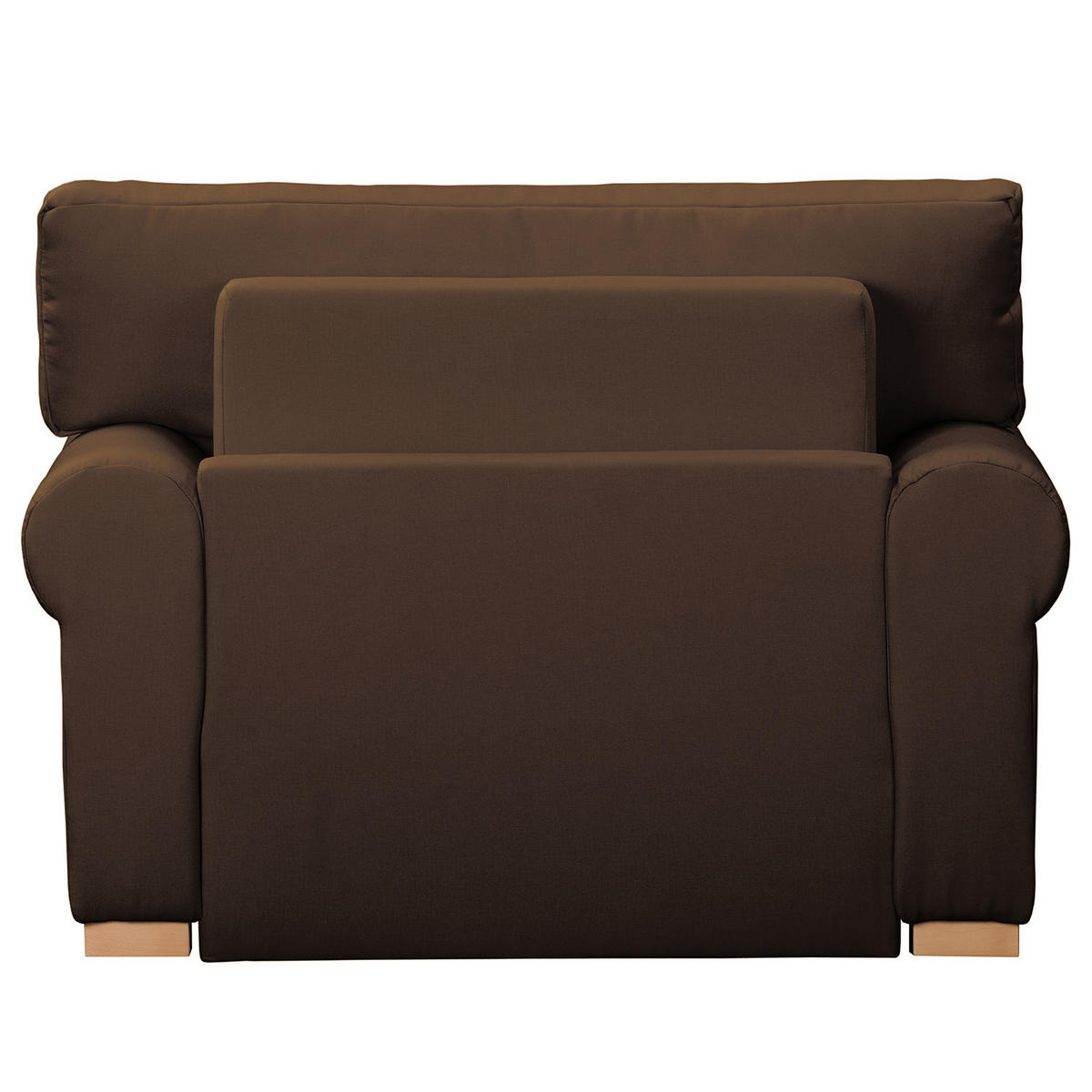 SCHLAFSOFA mit Husse - Dunkelbraun/Buchefarben, Buchenholz/Textil (125/90/90cm) - home24