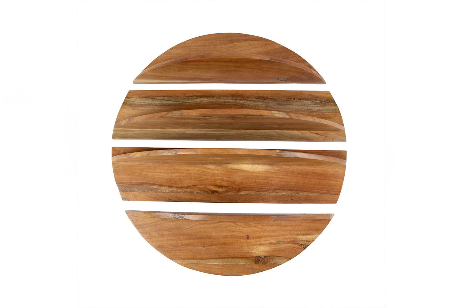 WANDREGAL KRISA 4ER SET Braun Holz - Braun, Holz (90/90/22cm) - KAWOLA