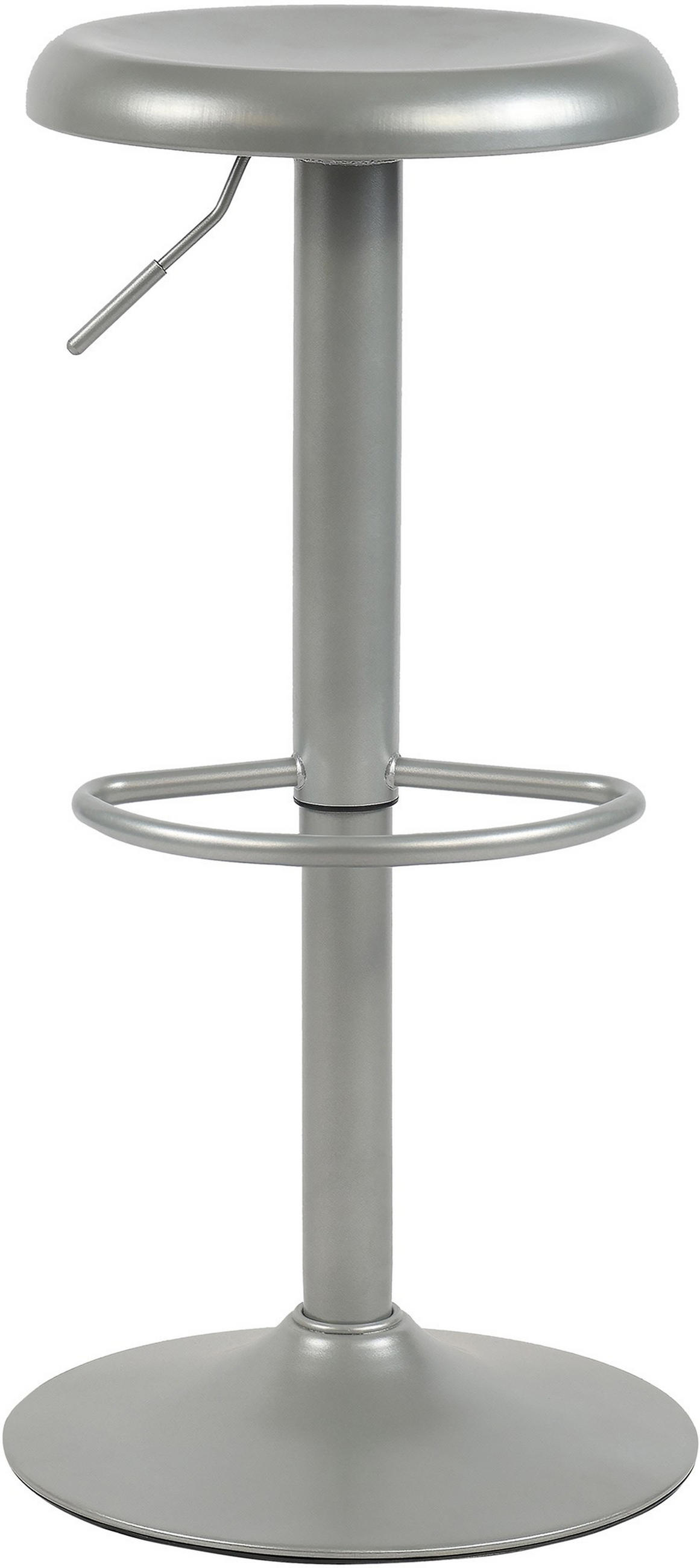 BARHOCKER Hikar Metall Silber - Silberfarben, Metall (38.5/58/38.5cm) - DELUKE