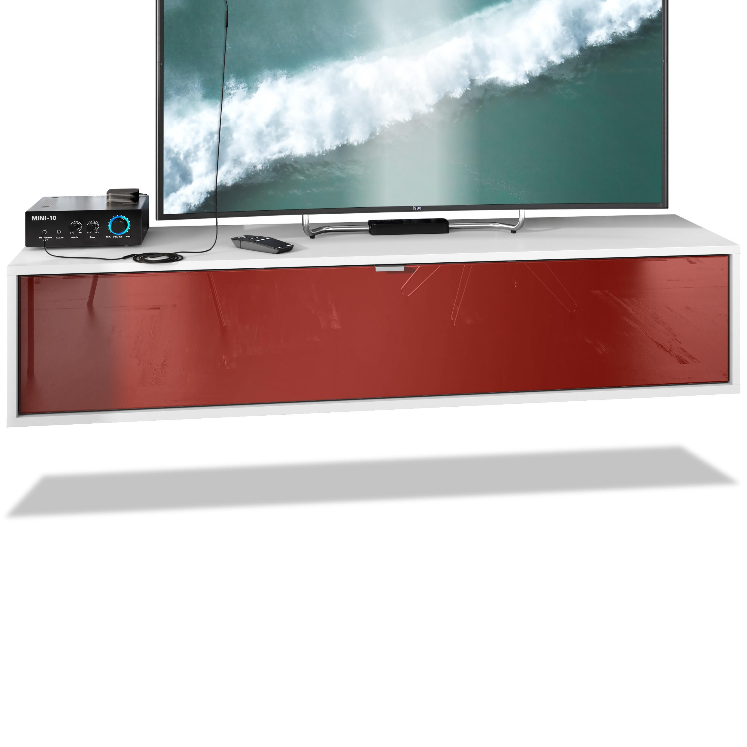 Vladon Lowboard Bordeaux 140x29x37 cm