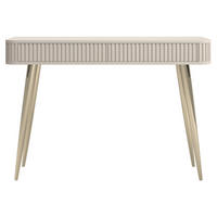 TOALETKA Ovarlo greige s 2 zásuvkami 113 cm - zlatá/taupe, kov/kompozitné drevo (38/113.2/77.9cm) - Selsey
